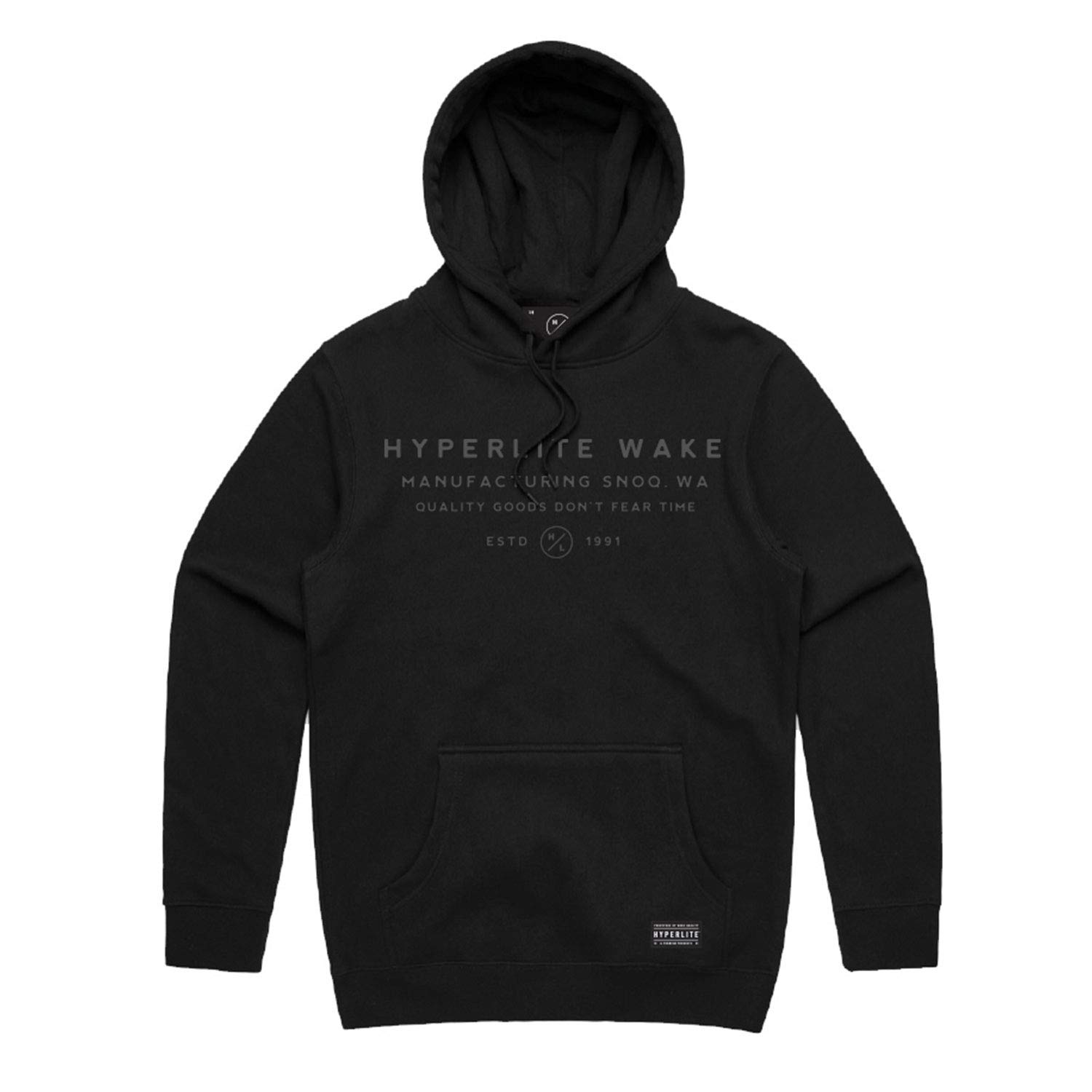Hyperlite District Black Hoodie for Men - 2XLarge Size - Lightweight & Comfortable Pullover for Outdoor Activities & Casual Wear