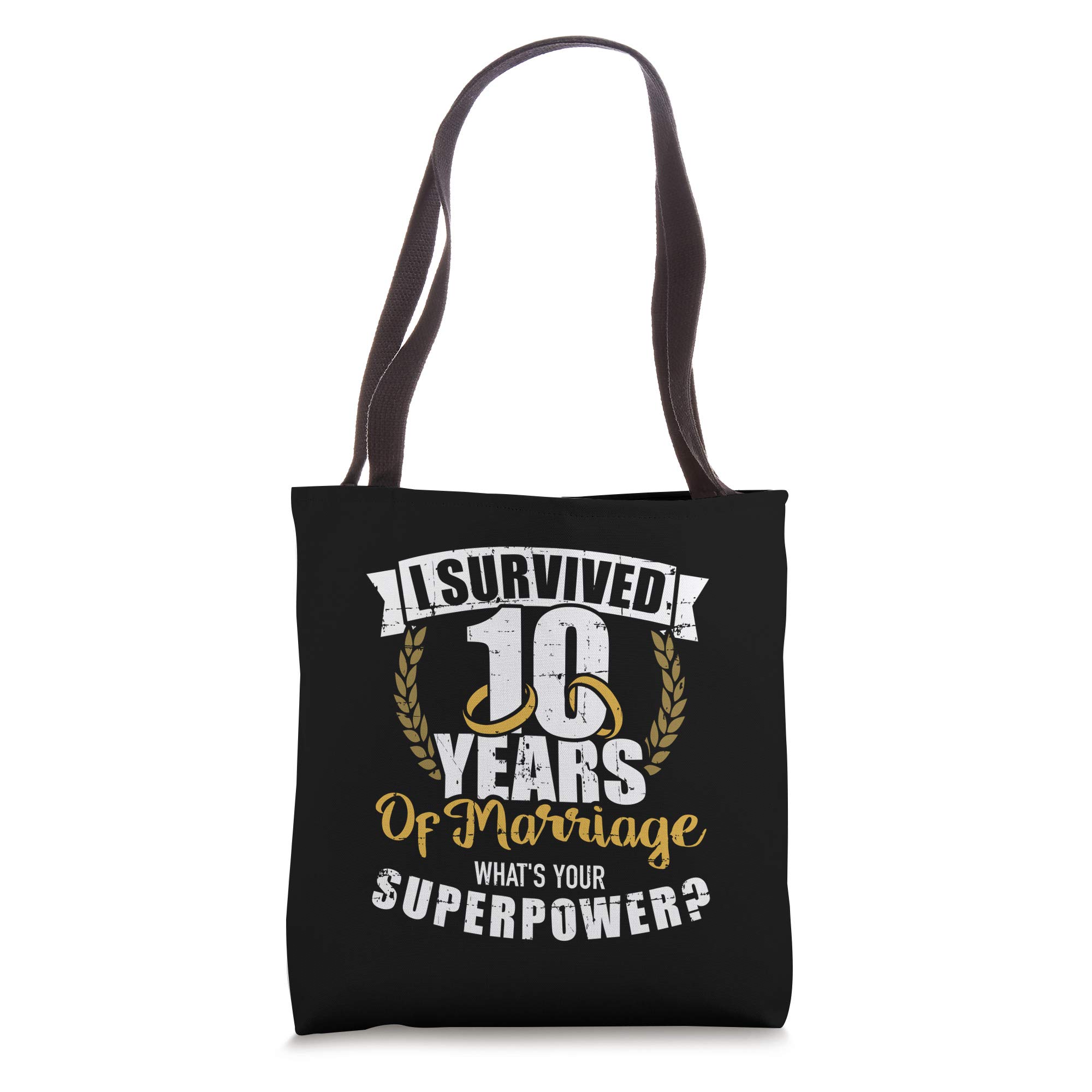 10th Wedding Anniversary Gifts for Couples - Personalized Tote Bag for Him & Her - Perfect for Travel, Beach & Date Nights