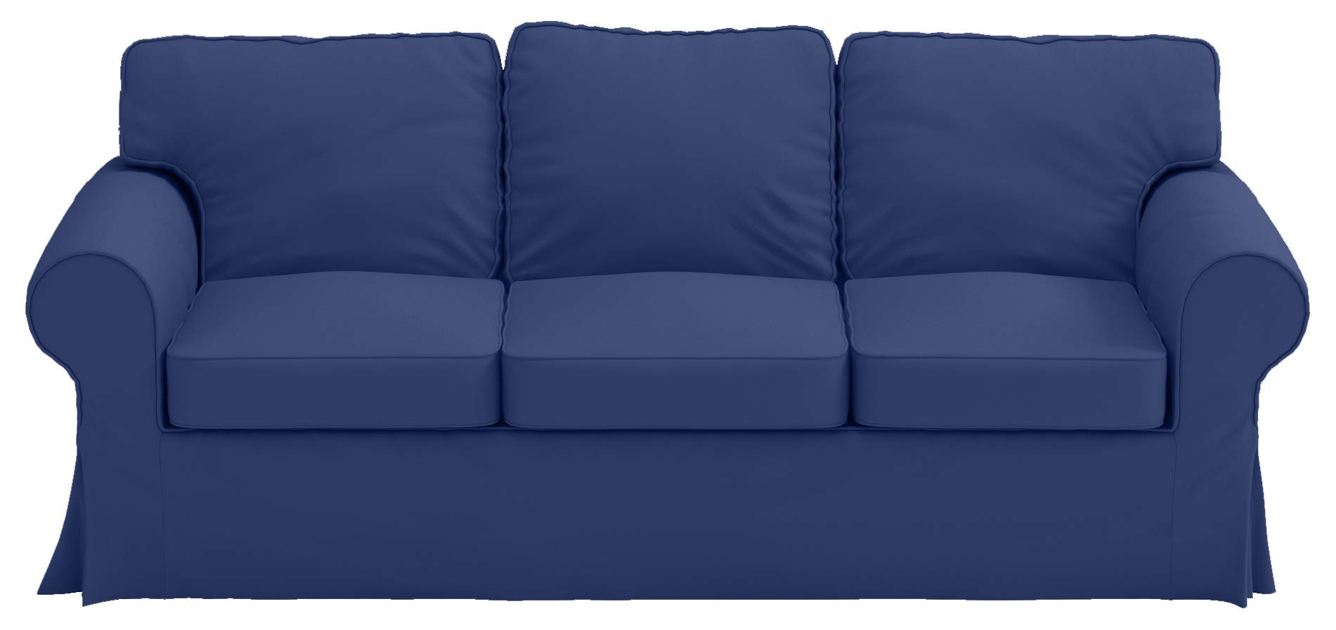 Premium Heavy Cotton Ektorp 3-Seat Sofa Cover Replacement - Compatible with IKEA Ektorp Three-Seater Sofa Slipcover (Deep Blue) | Durable & Washable Sofa Protector for Living Room, Home Decor, and Family Gatherings
