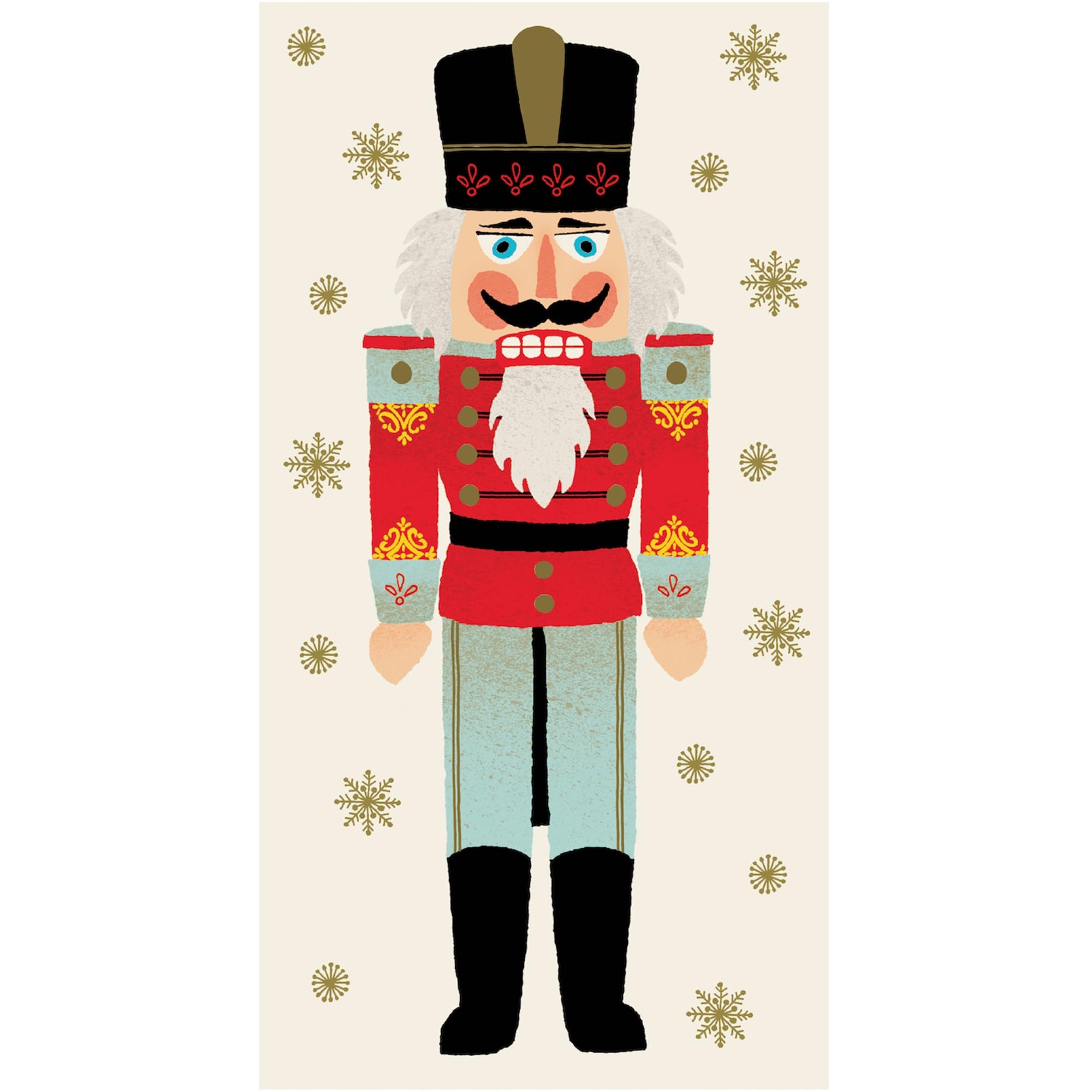 Christmas Nutcracker Guest Paper Napkins - 16 Pack Holiday Bathroom Paper Guest Towels for Parties, Dining & Home Decor