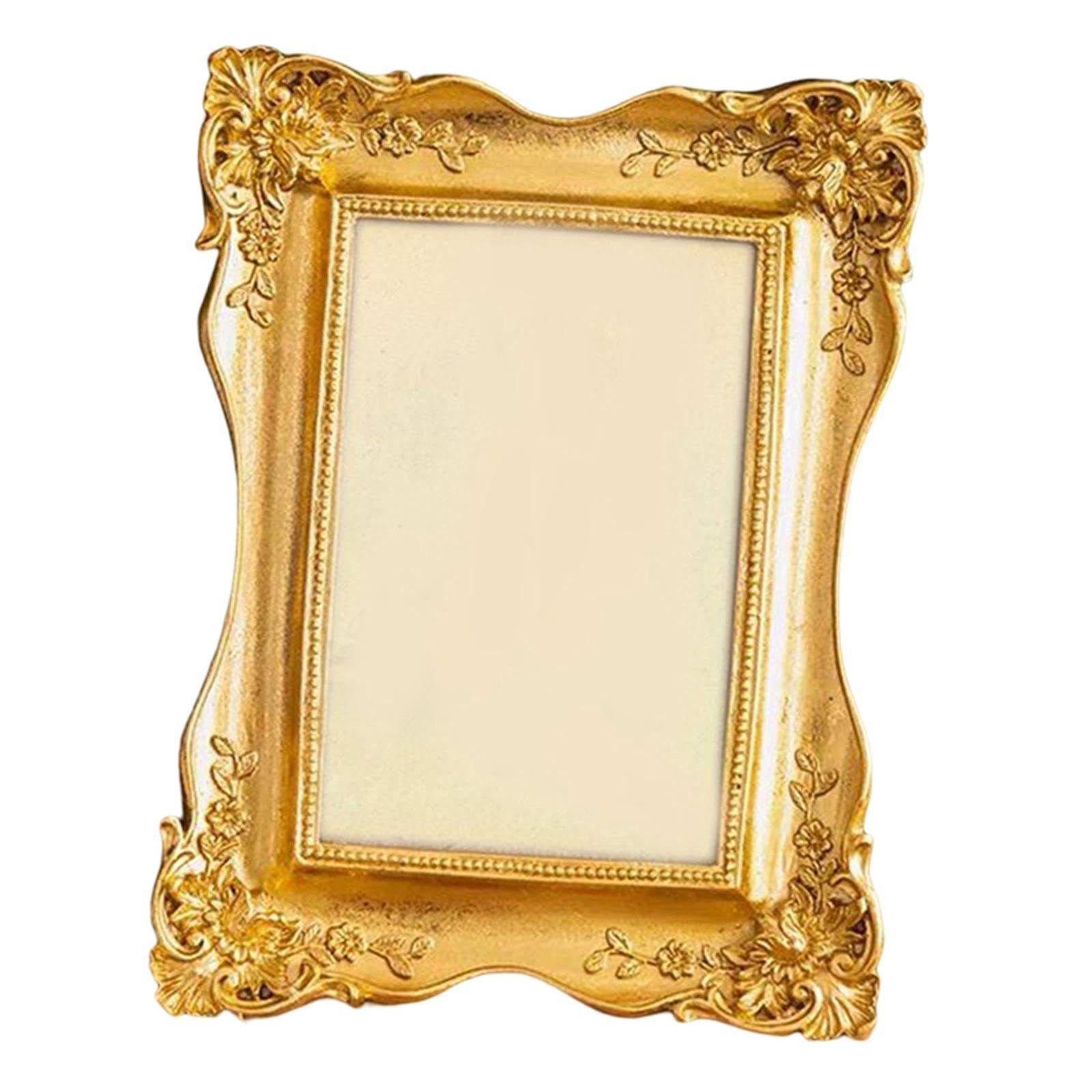 Milageto European Style Ornate Photo Frame - Elegant Tabletop & Wall Hanging Picture Holder for Home Decor, Perfect for Living Room, Dining Room, Porch Display (Vintage Home Decoration Gift Idea)