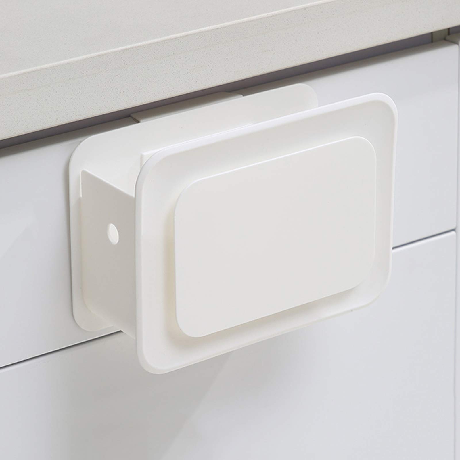Luckxuan Hanging Trash Can for Kitchen Cabinet - Small Plastic Waste Bin for Bathroom, Office & Household Use - Space-Saving Under Cabinet Storage Solution (Perfect for Kitchen Waste, Bathroom Trash & Office Desks)