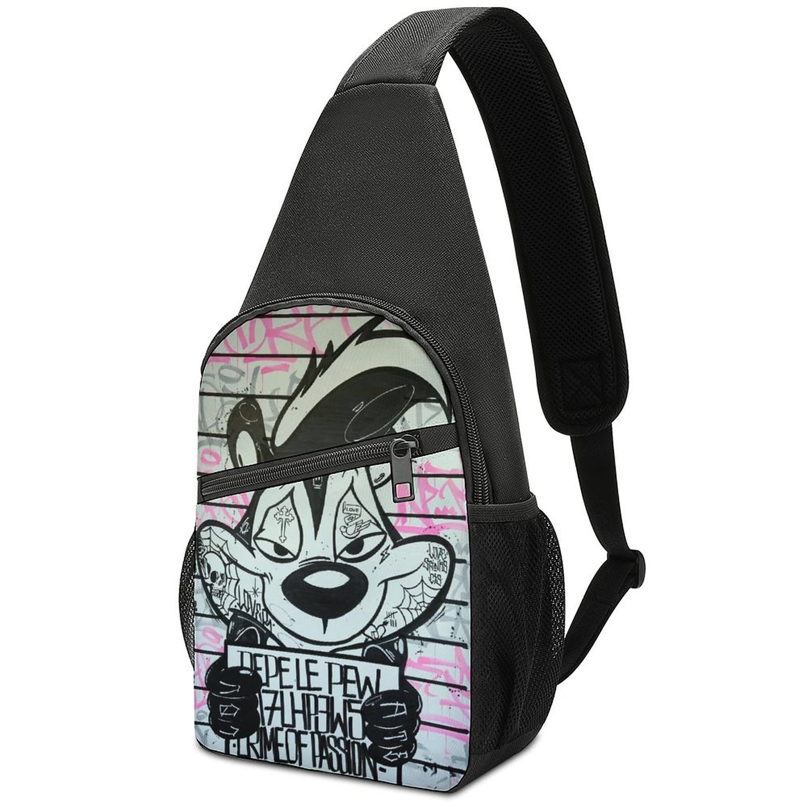 Pepe Le Pew Unisex Waterproof Crossbody Sling Bag - Foldable Chest Backpack for Travel, Hiking & Daily Use | Multipurpose Shoulder Bag for Men & Women