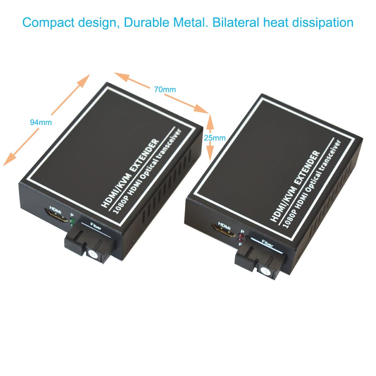 HDMI Over Fiber Optic Extender Adapter - SC Singlemode (20Km) & Multimode (500M) Media Converter Pair - Perfect for Long-Distance AV Transmission in Home Theaters, Conference Rooms & Digital Signage