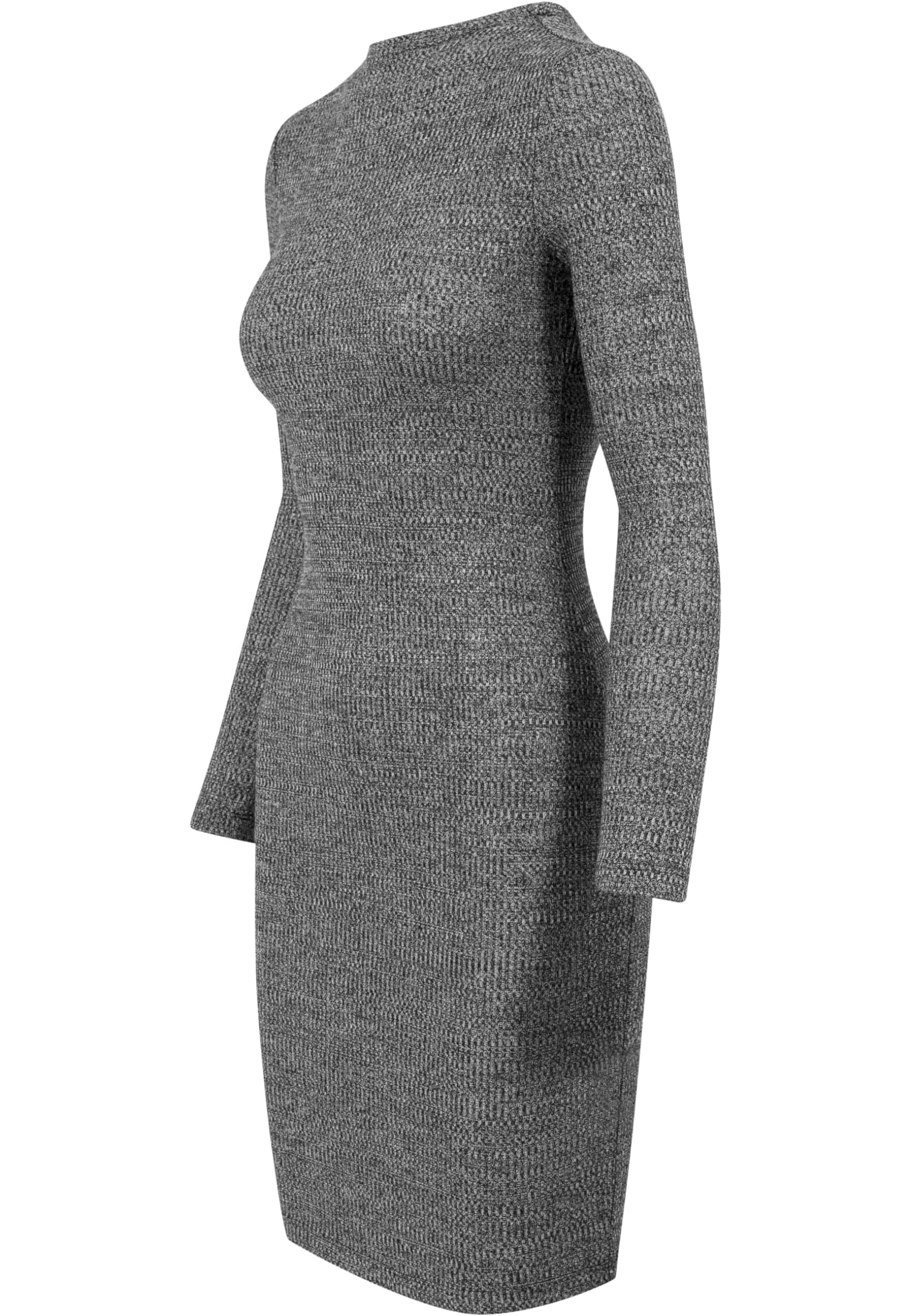 Women's Ribbed Knit Dress in Charcoal Gray - XS Size, Perfect for Casual Outings, Office Wear & Evening Events