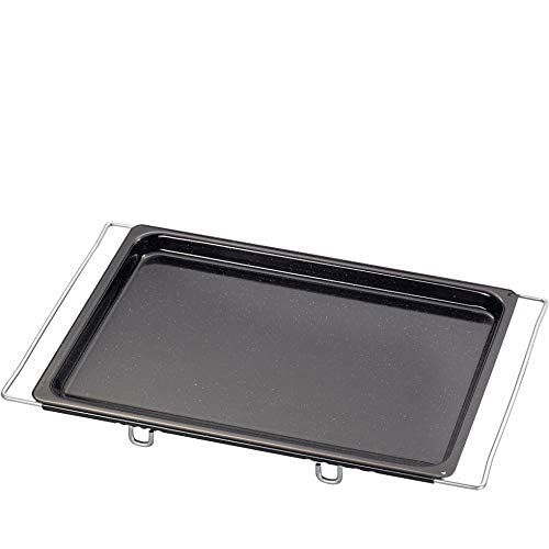 Riess 0403-022 Classic Multiflex Baking Pan Tray - 41 x 51/33 cm Black - Perfect for Baking Bread, Cakes, and Pastries in Home Kitchens & Bakeries