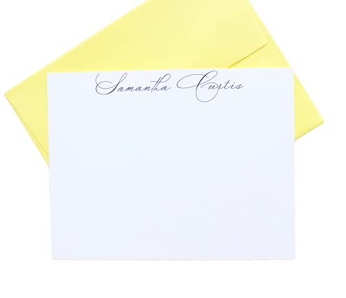 Elegant Personalized A2 Flat Stationary Cards for Women - Custom Colors & Quantity, Fancy Note Cards with Envelopes Set - Perfect Bridesmaid Gifts, Wedding Thank You Cards & Special Occasion Correspondence
