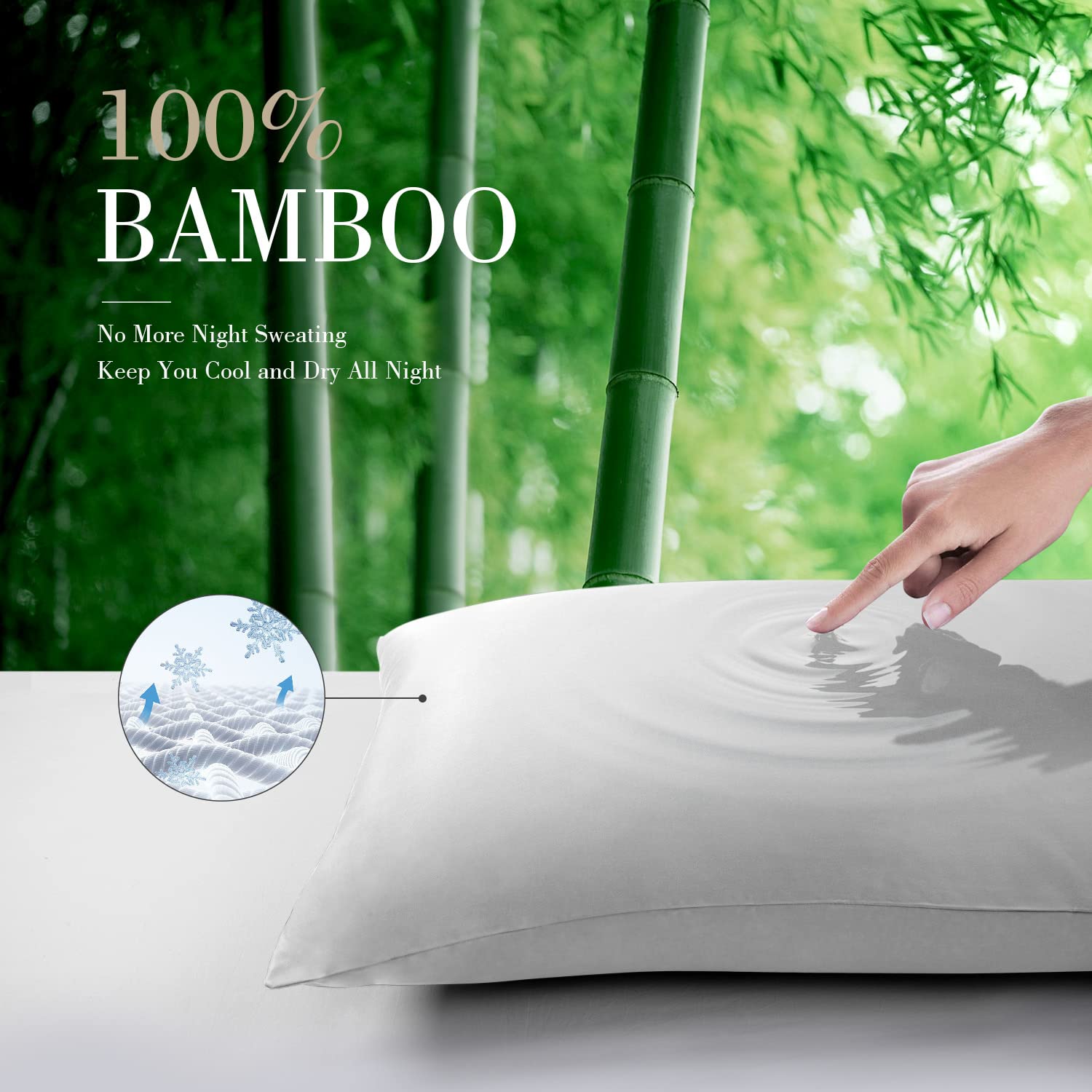 Cooling Pillowcases Set of 2 - Queen Size 20x30