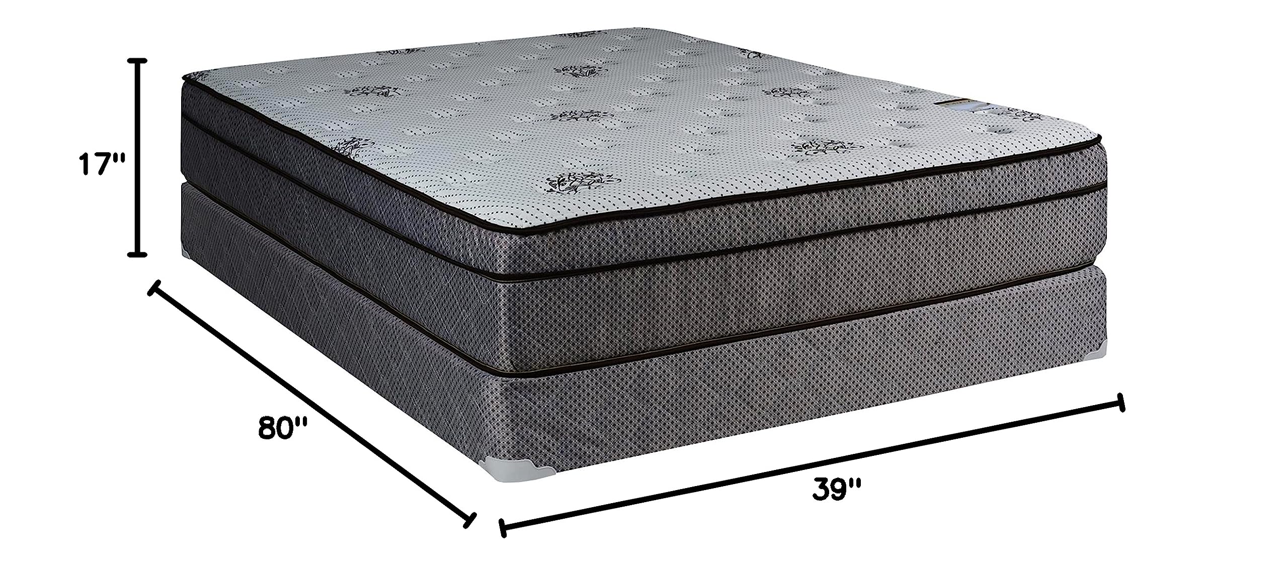 13-Inch Soft Foam Hybrid Eurotop Pillowtop Memory Foam Gel Innerspring Mattress with 4