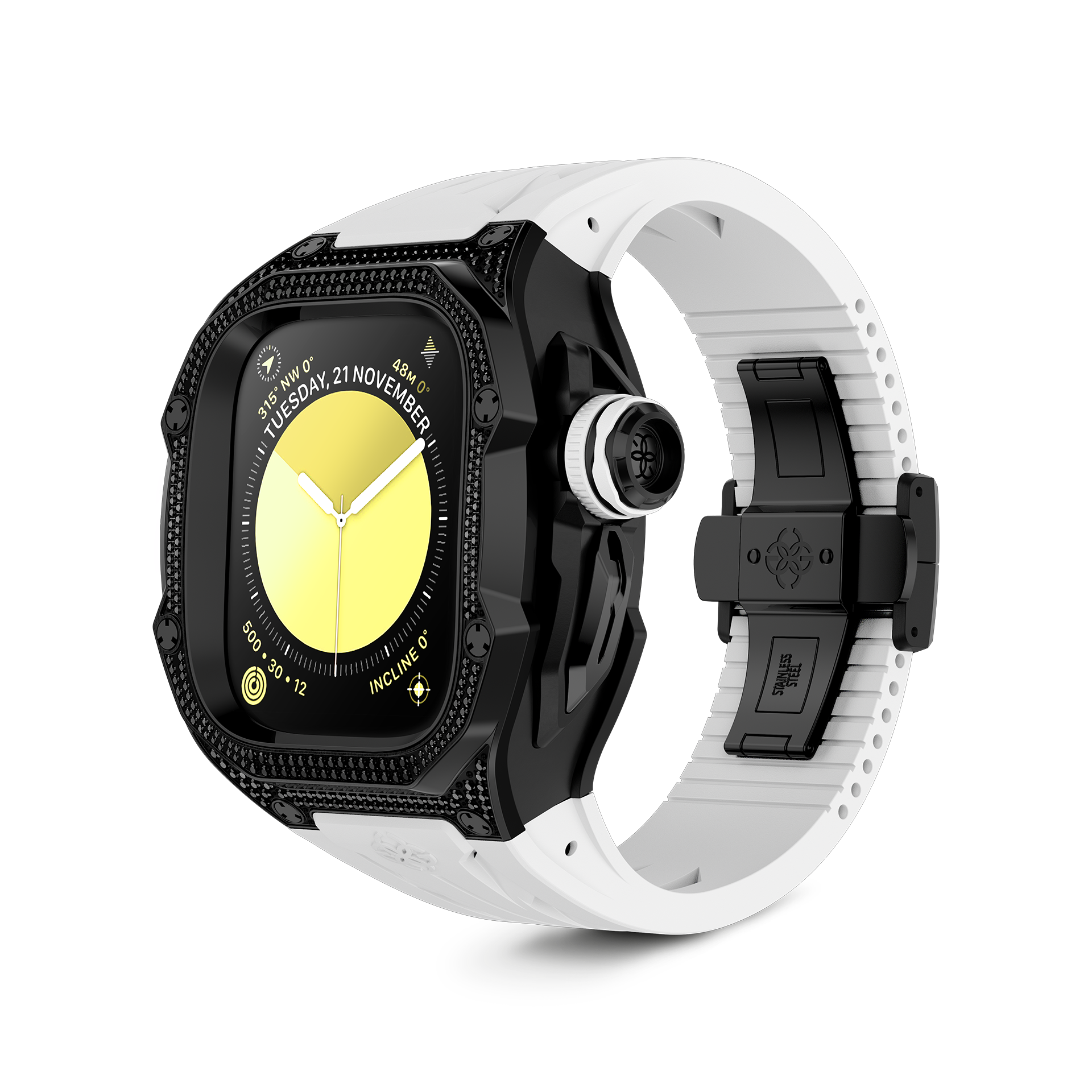 Premium Apple Watch Case with Onyx Stone Design - RSTIII49 - Durable Protection for Workouts, Outdoor Activities & Daily Wear