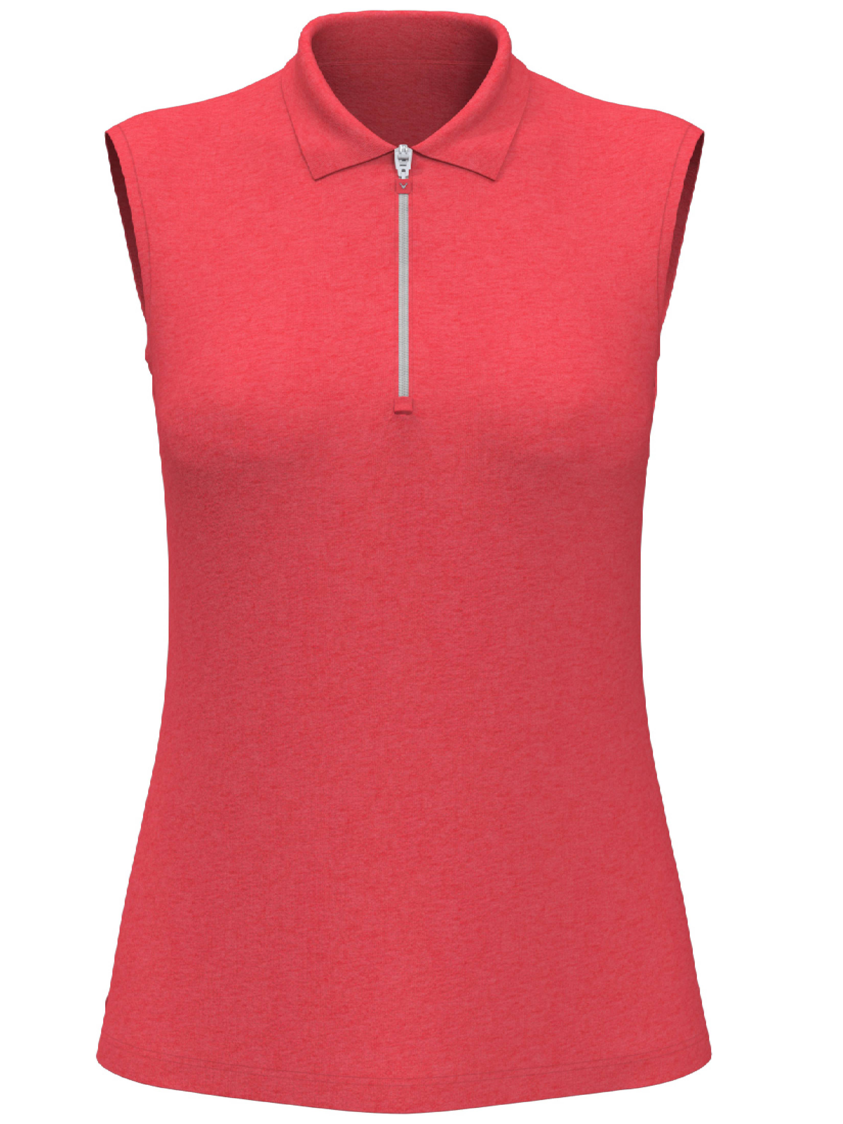 Women's 1/4 Zip Sleeveless Heather Polo Shirt - Breathable Moisture-Wicking Golf & Tennis Top for Active Lifestyle