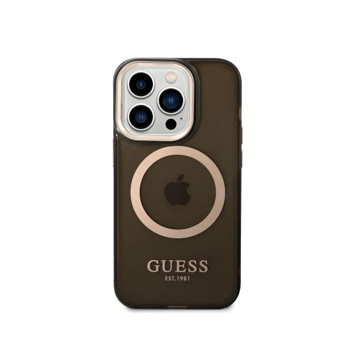 GUESS iPhone 14 Pro Case - Premium Protective Ring Edition Cover for Women & Men | Slim Shockproof Phone Case with Grip Ring Stand for Work, Travel & Daily Use