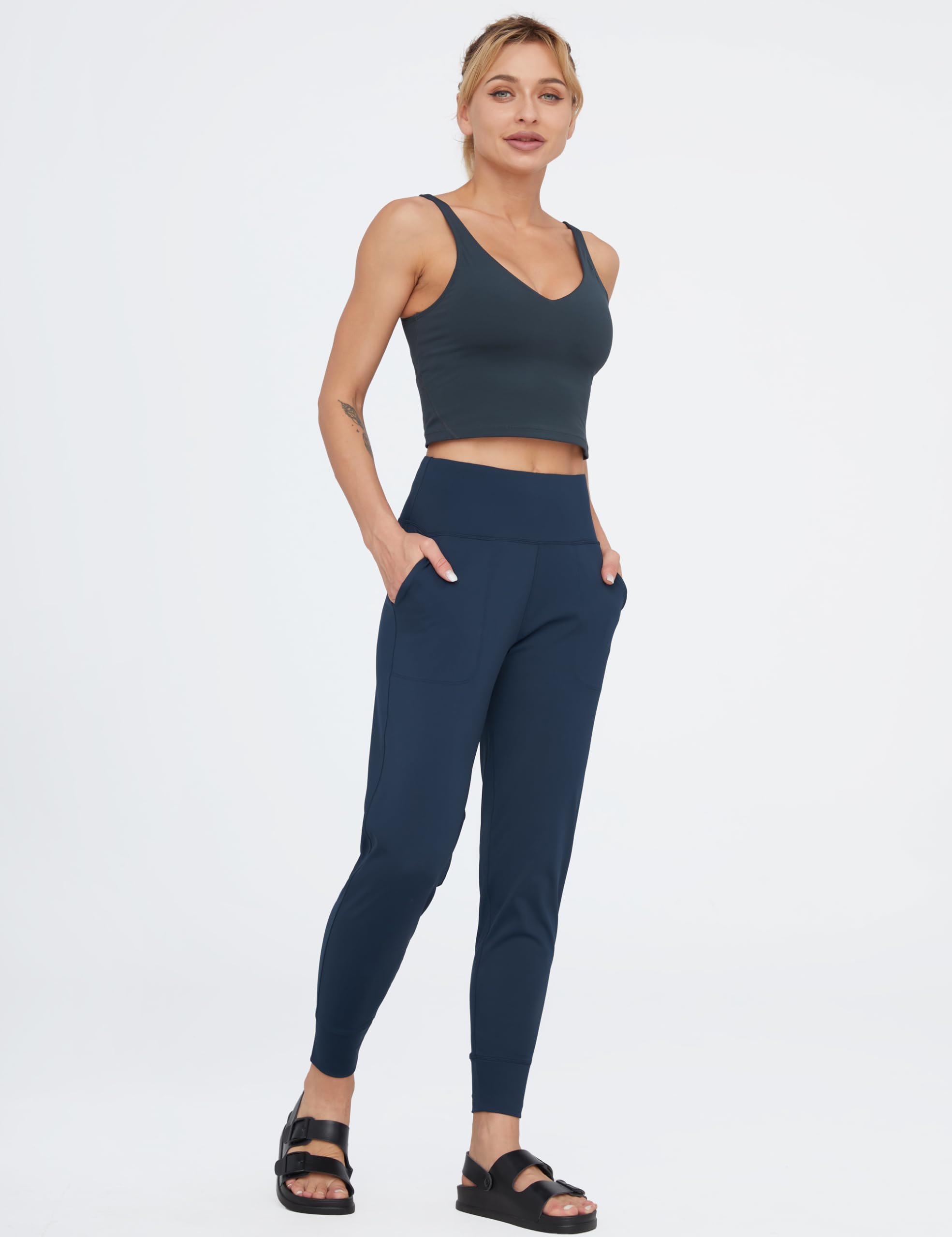 Dragon Fit High Waist Joggers for Women - Workout Yoga Sweatpants with Pockets | Tapered Lounge Pants for Running, Gym & Casual Wear