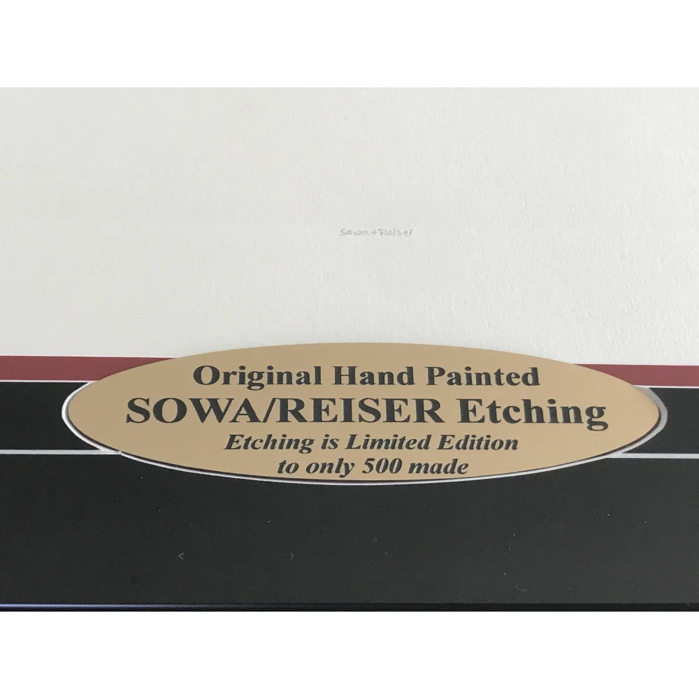 Authentic Mickey Mouse Framed 12x16 Etch Artwork by Sowa & Reiser - Limited Edition #/500 - Hand Painted Disney Collectible - Perfect for Home Decor, Disney Fan Gifts & Art Collections