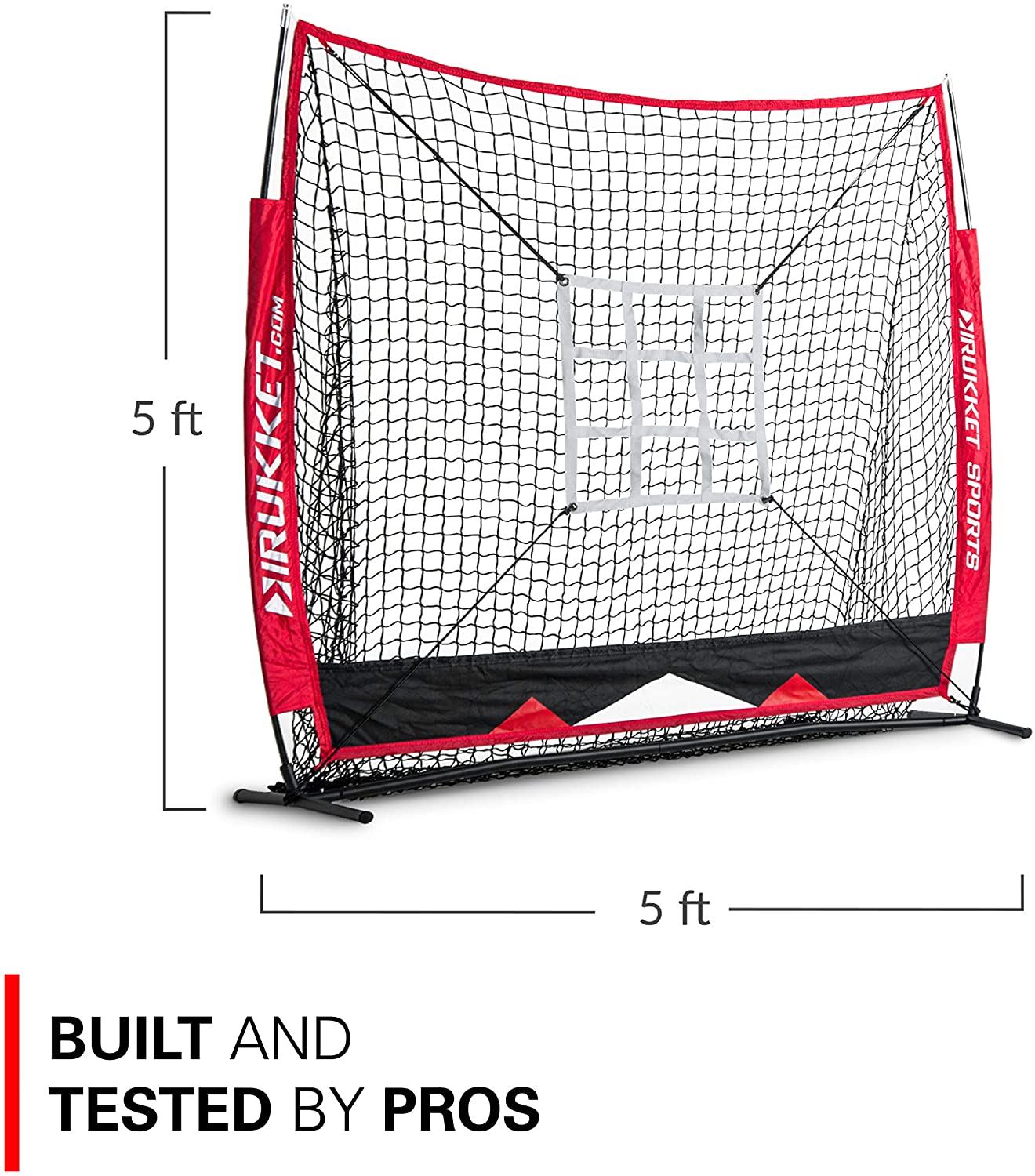 Rukket 5x5 Portable Golf Practice Net - Durable Training Aid for Indoor/Outdoor Driving Range, Backyard, and Garage Use