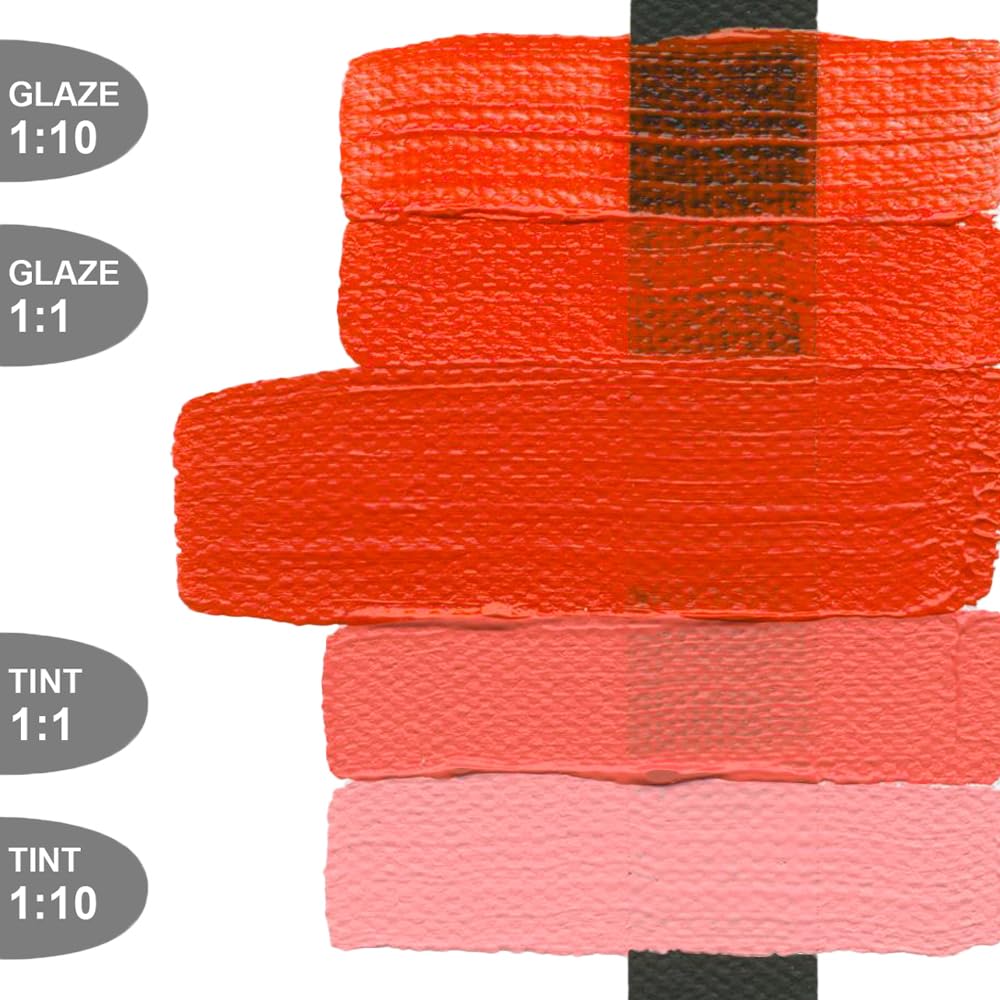 GOLDEN Heavy Body Acrylic Paint - Pyrrole Red Light 16 fl oz Jar | Professional Semi-Opaque Artist Paint for Canvas, Murals & Mixed Media Art