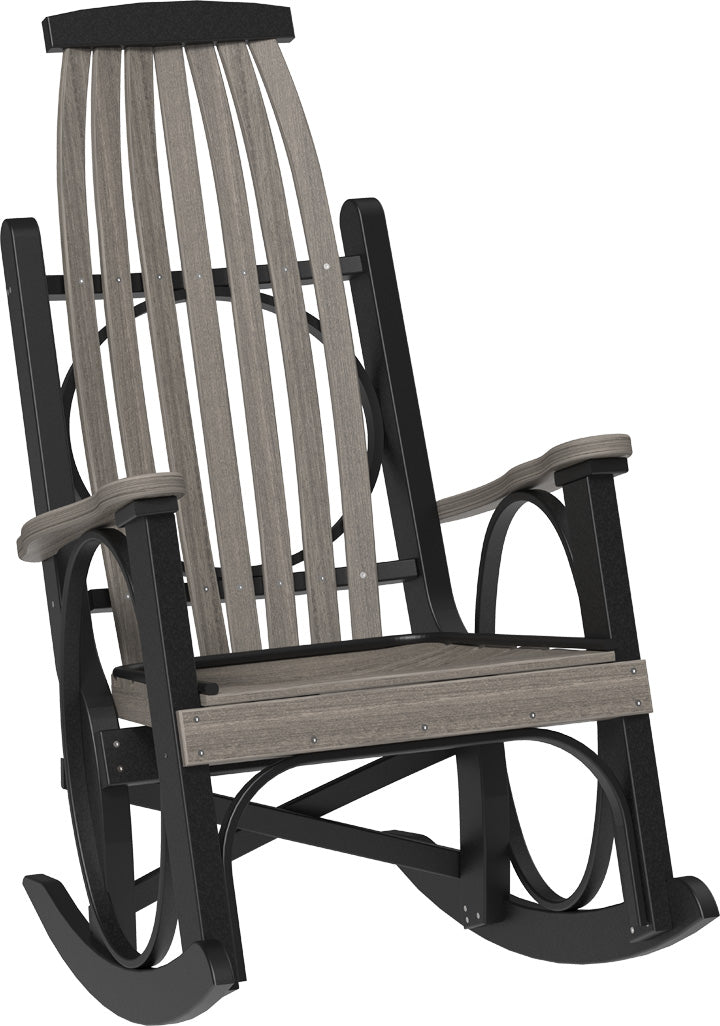 LuxCraft Premium Wooden Rocking Chair for Grandpas - Comfortable & Durable Classic Rocker for Elderly - Perfect for Living Room, Porch, or Nursery Relaxation