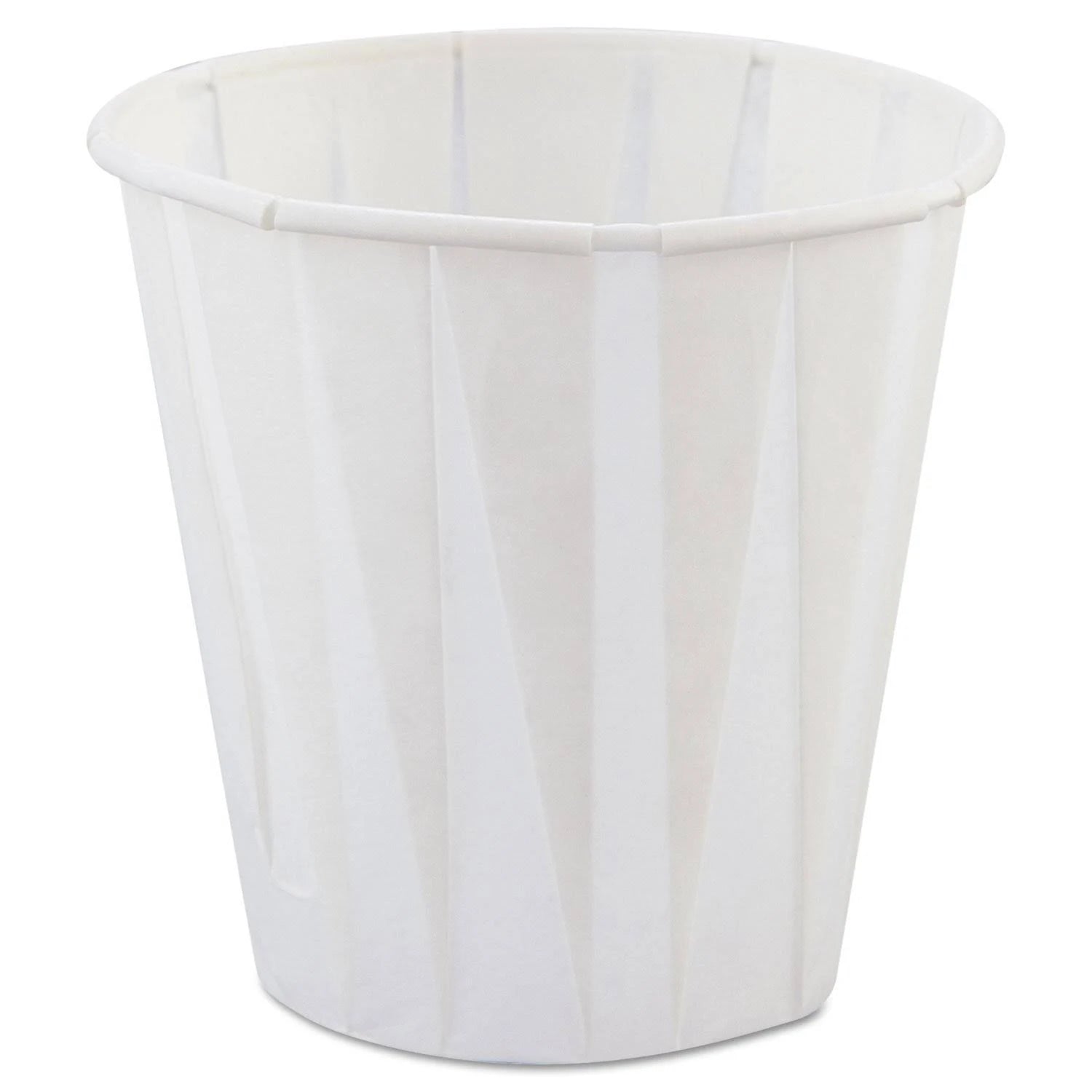 3.5oz Pleated Water Cups - Bulk Pack of 2500 | Disposable Paper Cups for Parties, Events & Office Use | Eco-Friendly Drinkware for Coffee, Tea & Beverages