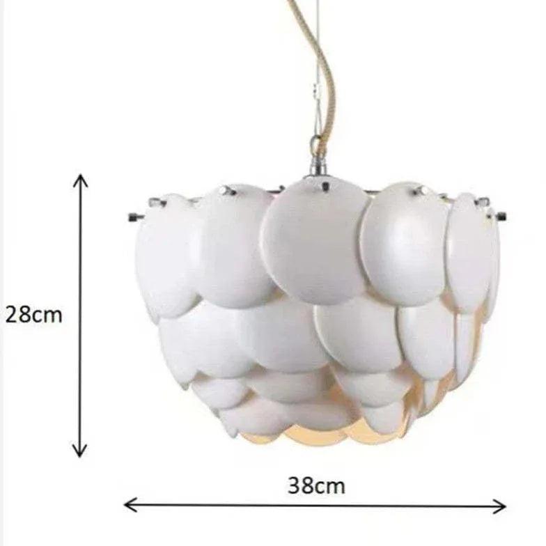 Modern White Scales Disc Pendant Light - Elegant Ceiling Lighting for Dining Room, Kitchen, or Bedroom Decor