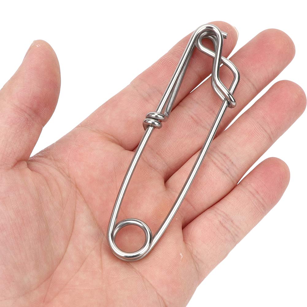 Alomejor Stainless Steel Longline Tuna Clip - Heavy Duty Fishing Snap Swivels & Branch Hanger for Saltwater Trolling - Perfect for Offshore Big Game Fishing and Commercial Longline Operations