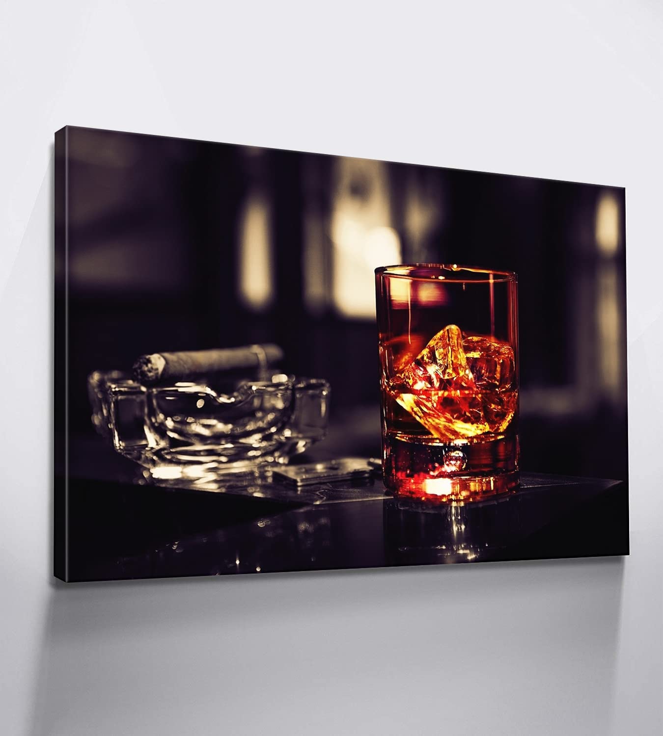 Bar Art Kitchen Frames - 12x18 Inch Whiskey Wall Decor & Food Poster for Dining Room, Pub, Bar - Perfect for Home Decor, Restaurant, Man Cave & Gift Ideas