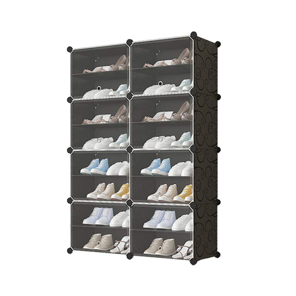 DOITOOL 2-Tier 8-Layer Shoe Rack Organizer - Space Saving Shoe Storage Cabinet for Entryway, Closet & Home Organization - Perfect for Sneakers, Boots & Slippers