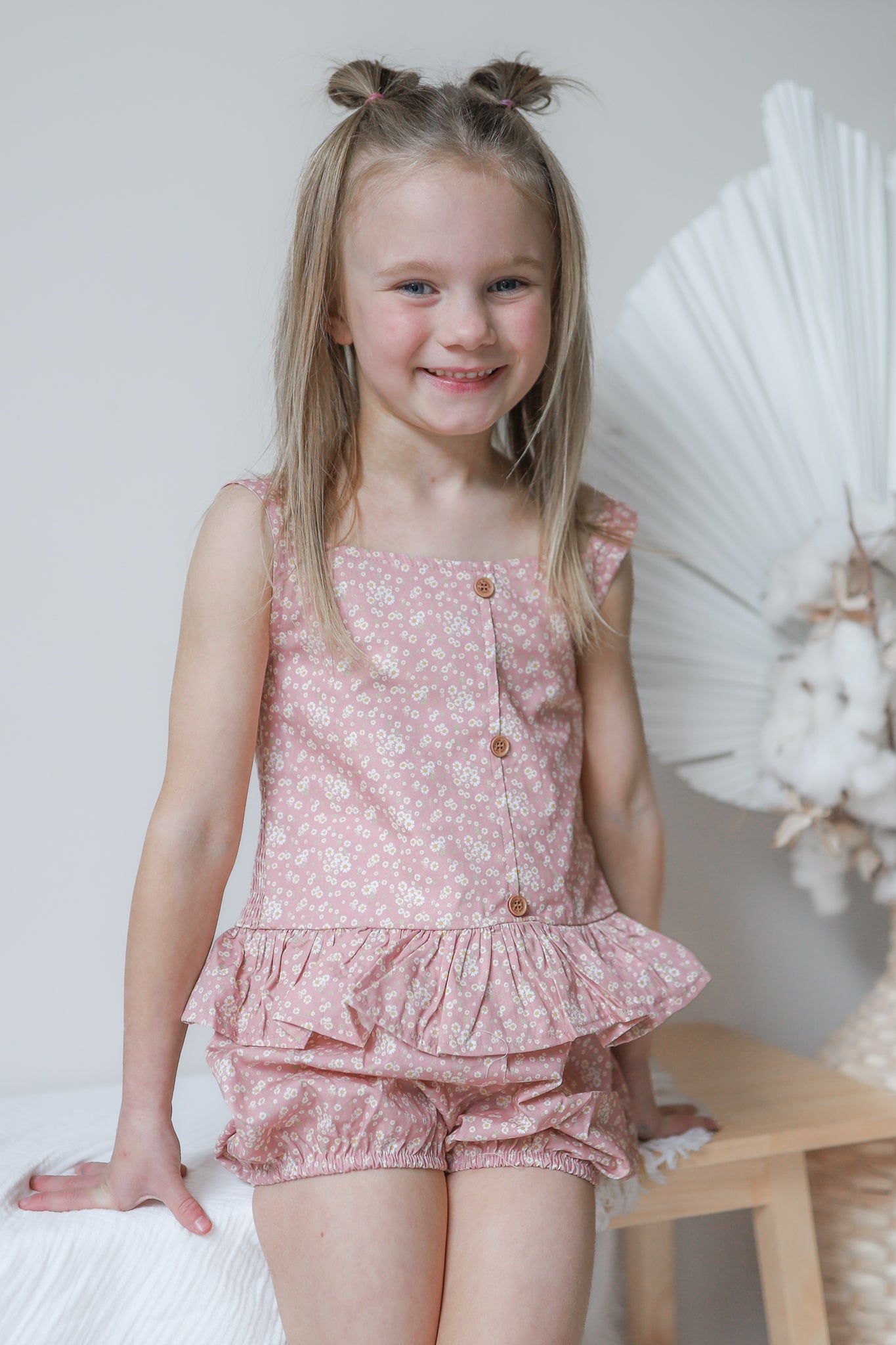 Coco Button Top & Shorts Set - Alma Dusty Color | Women's Summer Outfit | Casual Wear, Beach Vacation, Street Style Fashion