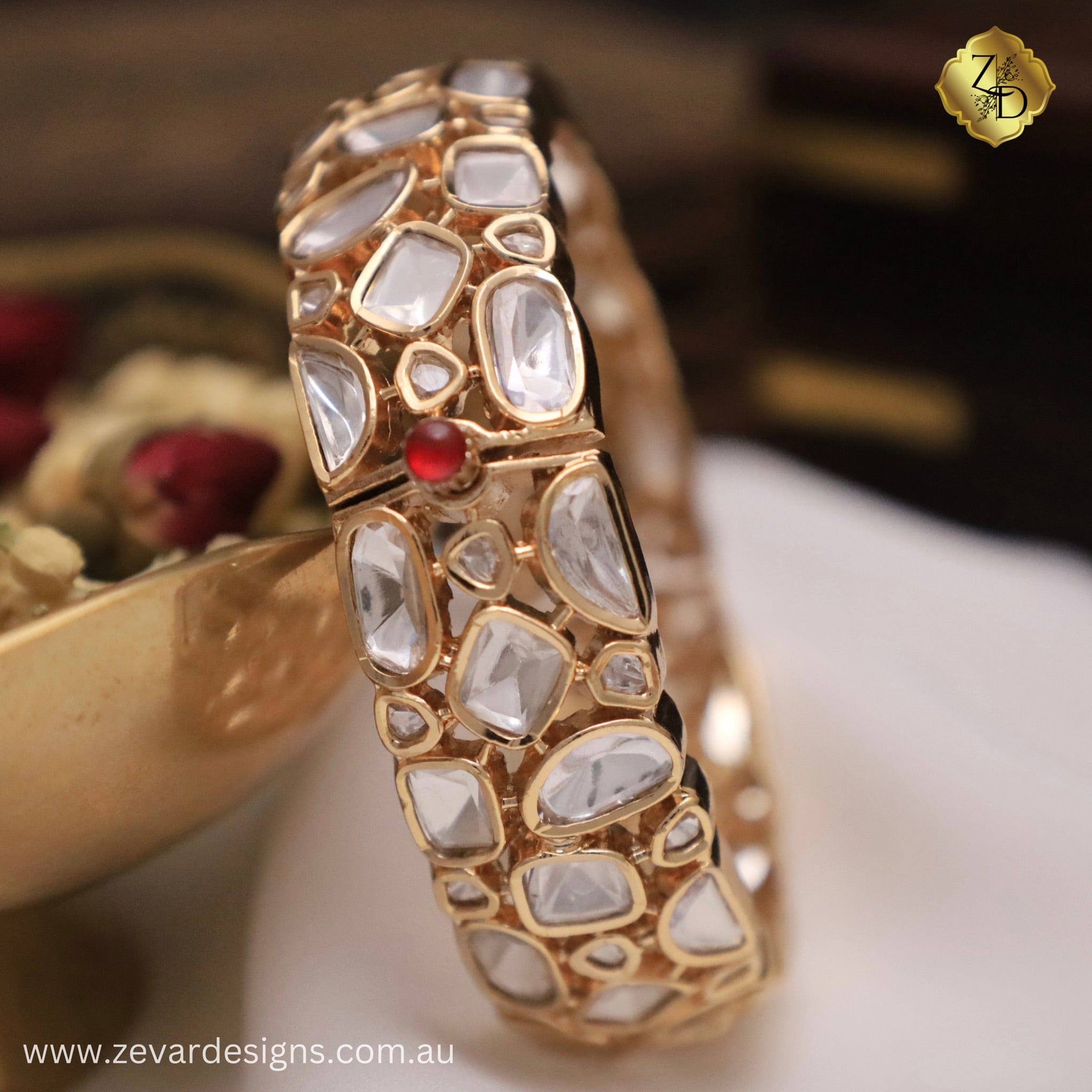 Exquisite Uncut Polki Diamond Bangles - Heeramandi Inspired Traditional Jewelry for Weddings, Parties & Special Occasions