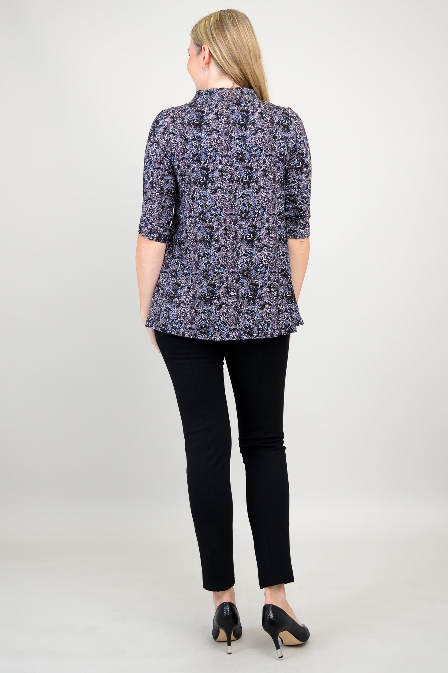 Edwina Top - Blue Space Bamboo Fabric Women's Blouse | Eco-Friendly & Breathable | Perfect for Casual Wear, Office & Summer Outfits
