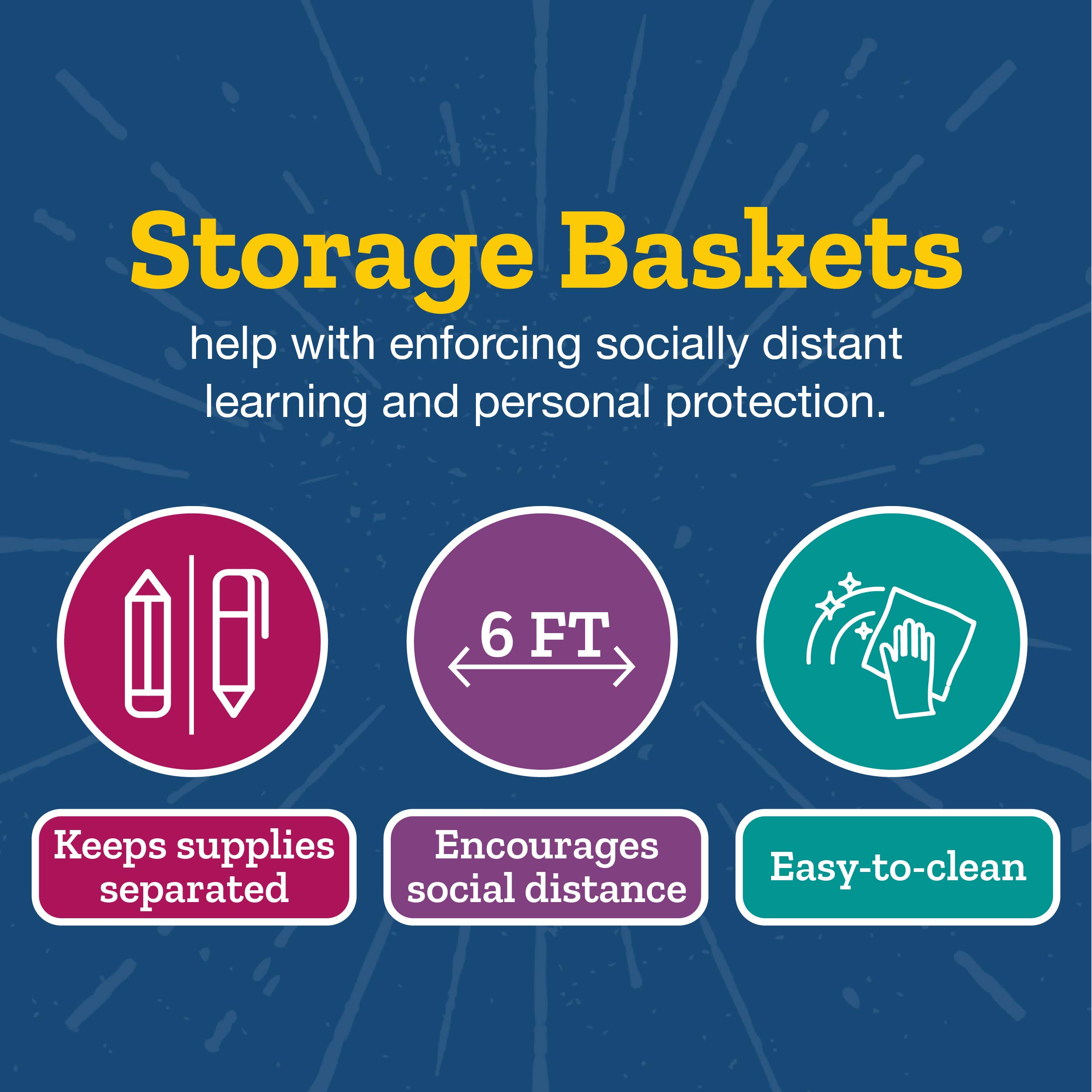 Medium Plastic Book Baskets - 12 Pack (11