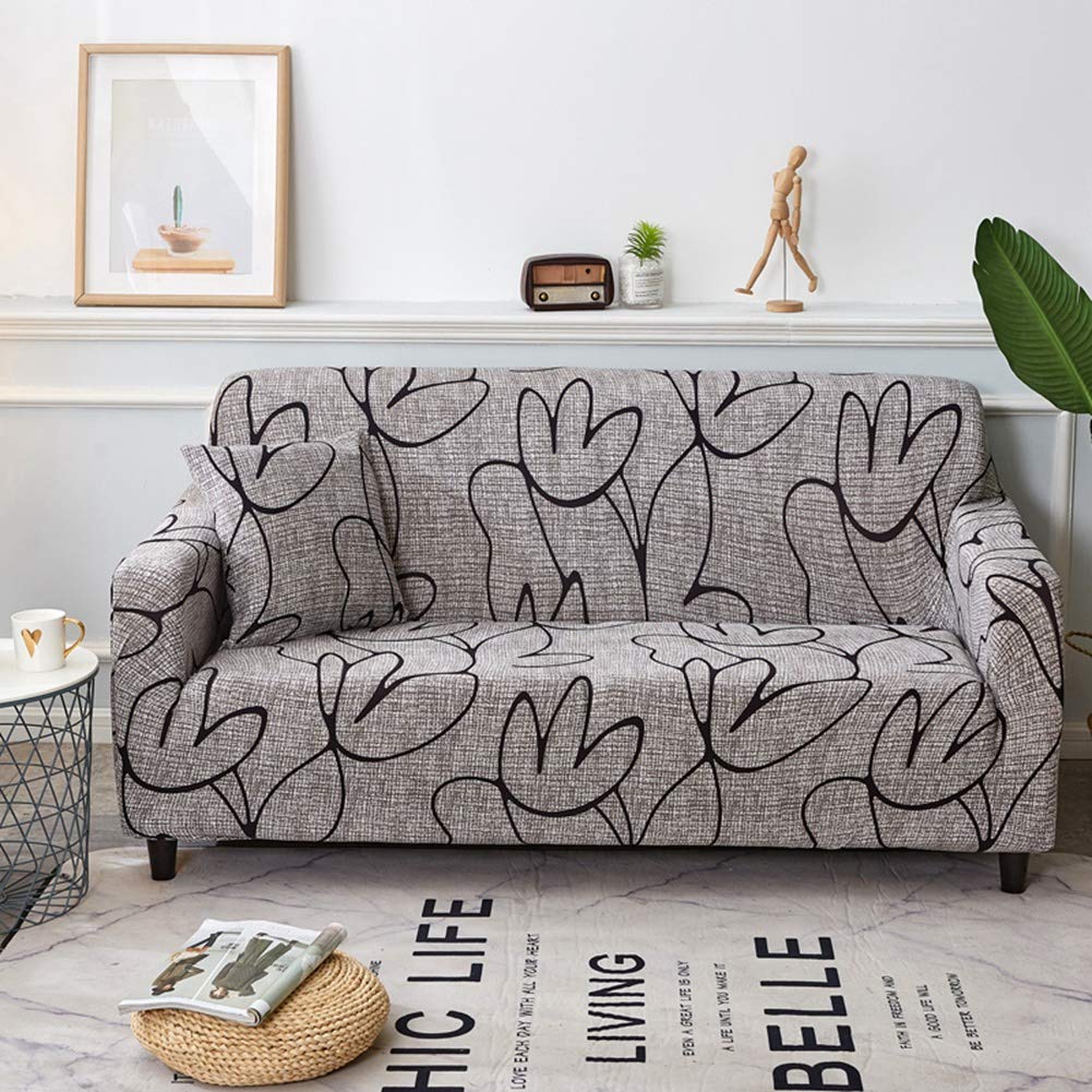 EBTOOLS Stretchable Sofa Cover for Single Seat (90-140cm) - Soft Furniture Protector, Slip-Resistant Couch Cover for Home, Living Room, and Office Use