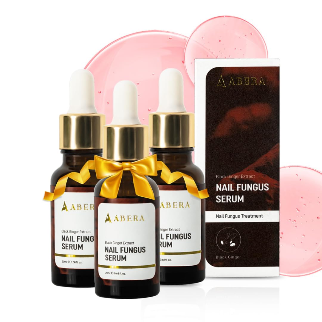 Abera Fungus Treatment for Toenail & Fingernail - Nail Repair Solution & Renewal Liquid for Damaged, Discolored Nails (3-Piece Set) - Effective Toenail Fungus Treatment for Athlete's Foot & Nail Restoration at Home