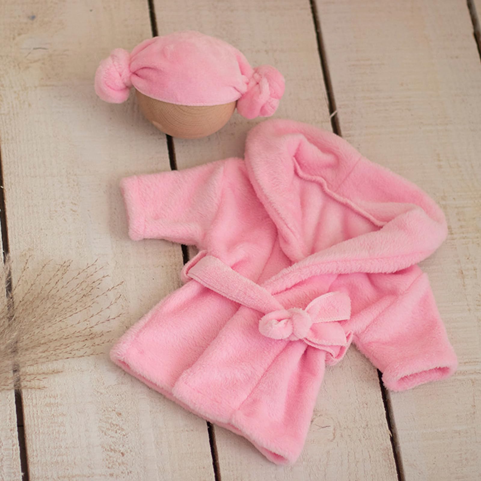 Meiliyizu Newborn Baby Photo Costume - 2-in-1 Bath Robe & Head Towel Outfit for Beach, Photography & Special Occasions | Soft Infant Photo Props for Newborn Photoshoots, Baptism & First Birthday