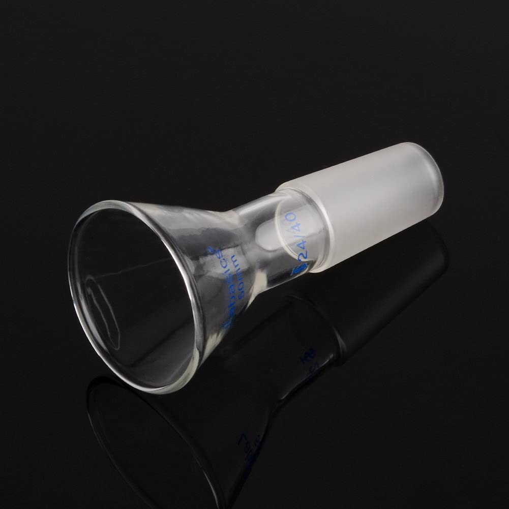 Labasics Glass Short Stem Powder Funnel - 50mm Top Outer Diameter with 24/40 Inner Joint - Premium Filter Funnel for Chemistry Labs, Essential Oil Blending & DIY Cosmetic Making