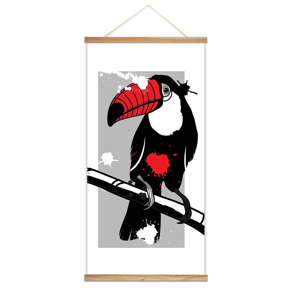 Wall26 Abstract Animal Art Print - 18x36 Inch Framed Canvas Wall Decor with Hanging Kit | Modern Home Office & Living Room Wall Art