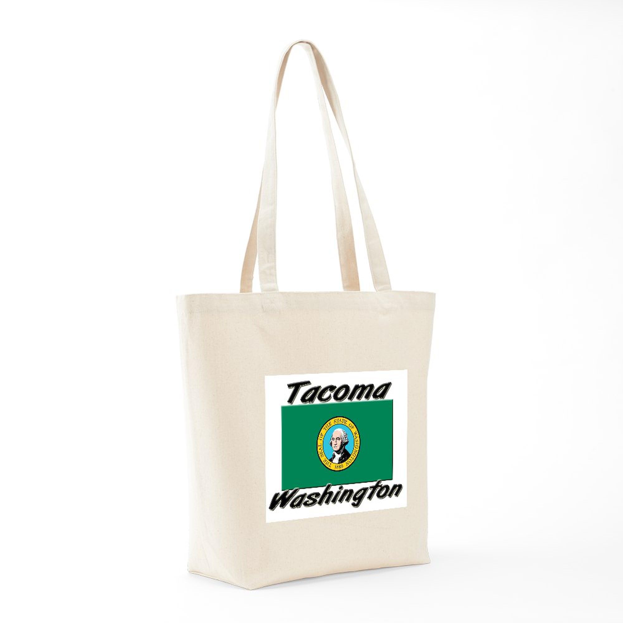 Tacoma Washington Tote Bag - Natural Canvas Reusable Shopping Bag for Groceries, Beach & Travel | Eco-Friendly CafePress Tote