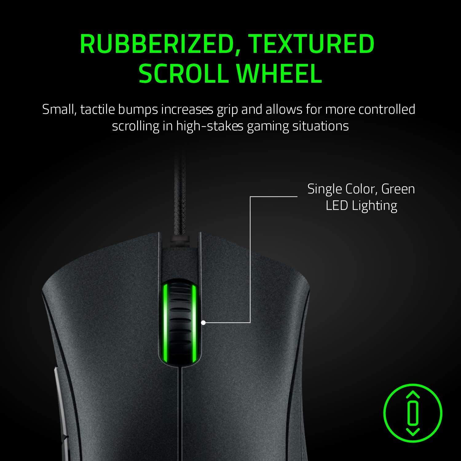 Razer DeathAdder Essential Wired Gaming Mouse - 6400 DPI Optical Sensor, 5 Programmable Buttons, Mechanical Switches, Rubber Side Grips - Classic Black - Perfect for FPS, MOBA, and PC Gaming