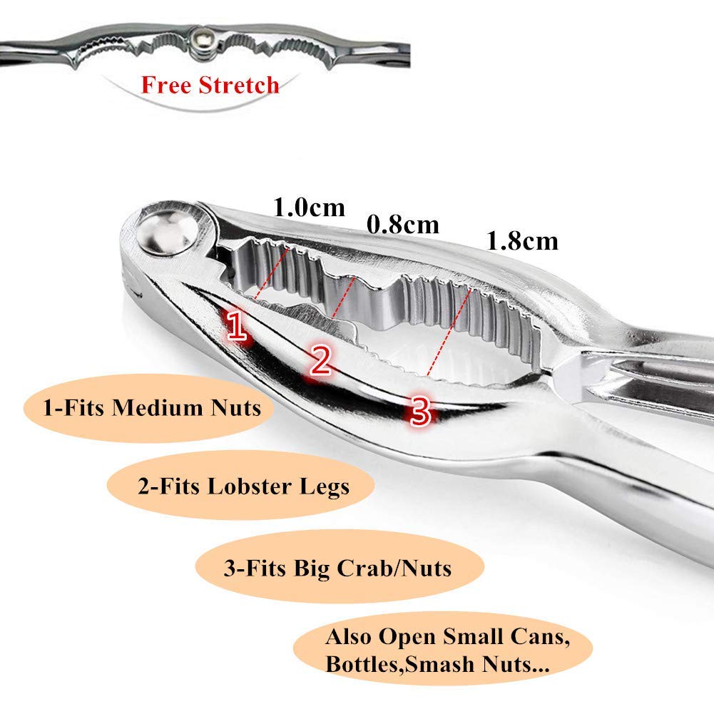 Premium 8-Piece Seafood Tools Set - Crab Leg Crackers, Nut Crackers, Crab Forks & Shellfish Picks - Lobster & Shell Opener Kit for Easy Seafood Dining | Perfect for Home Cooking, Restaurants & Beach Parties