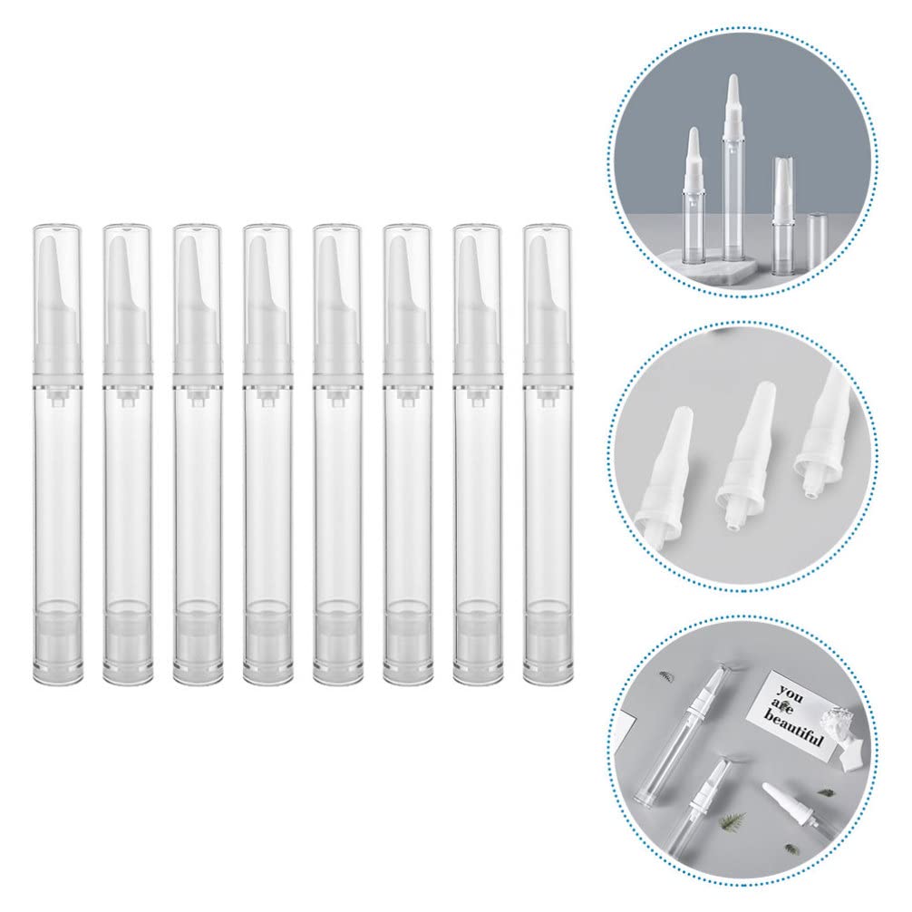 **HEALLILY 8Pcs 15ml Airless Pump Bottles - Refillable Vacuum Travel Containers for Eye Serum, Lotion, Cream & Makeup Foundations | Portable & Leak-Proof for Skincare, Travel & Daily Use**