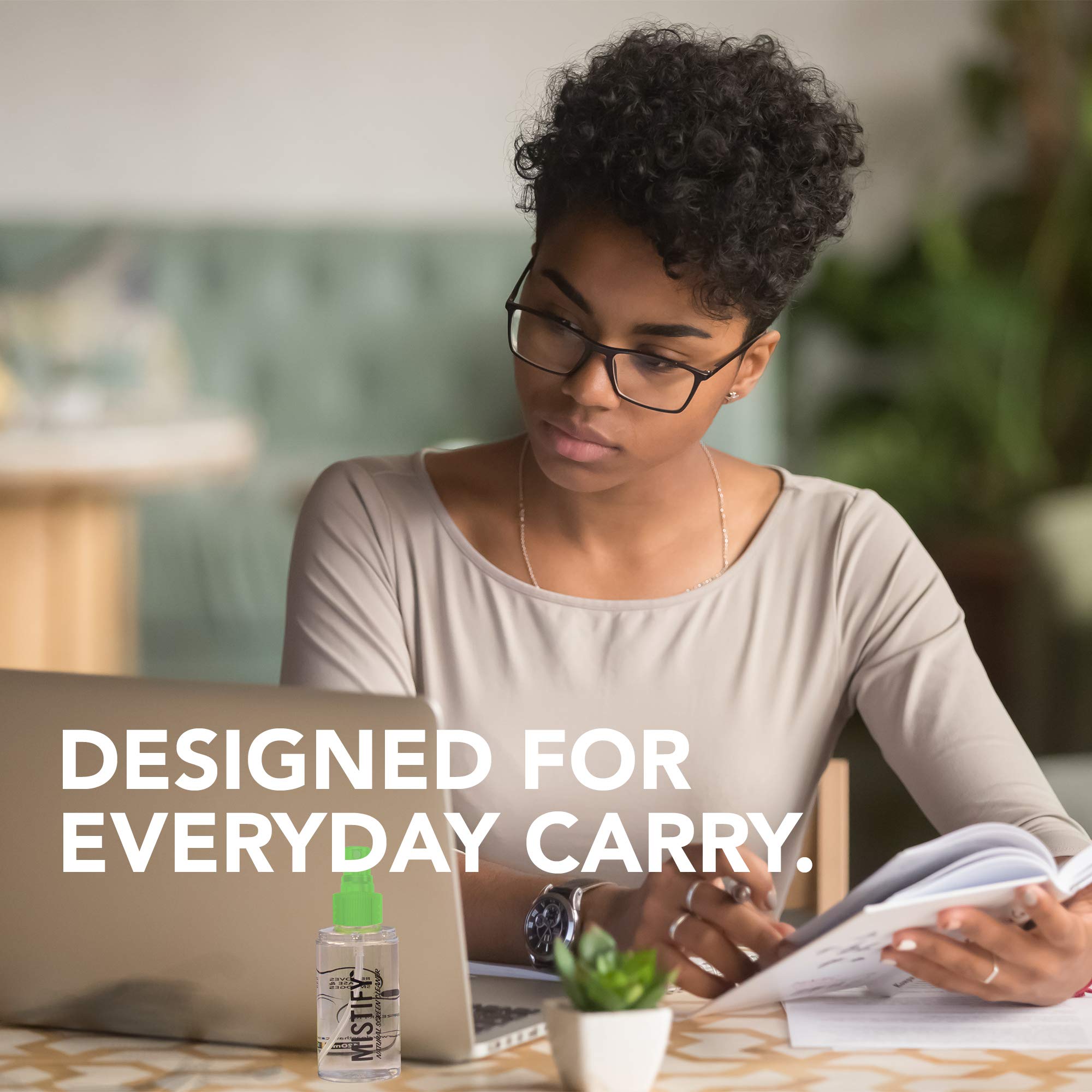 Mistify Natural Screen Cleaner Spray (4oz) with Microfiber Cloth - Safe for Laptops, Phones, Tablets, TVs & Touchscreens | Perfect for Home, Office & Travel Use