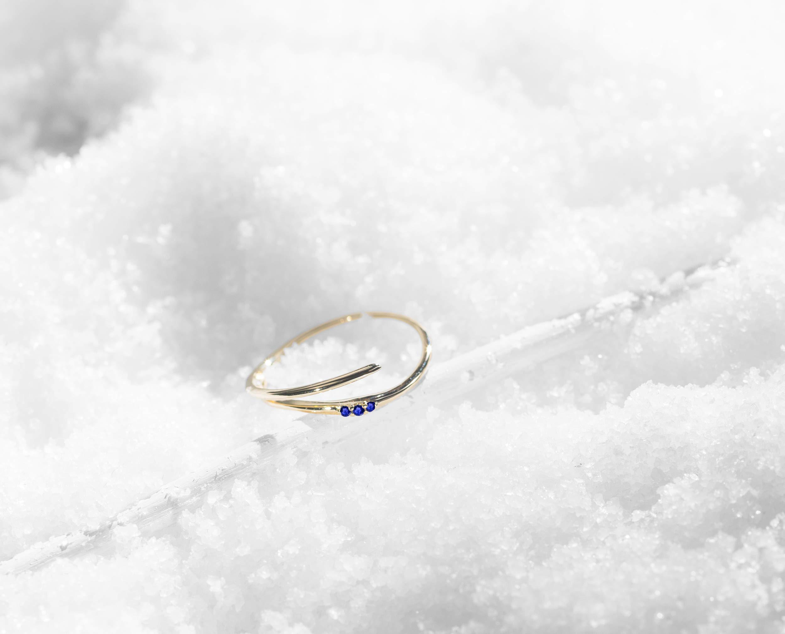 Majade 14K Gold Blue Sapphire Ring – September Birthstone, Unique Wedding & Engagement Ring for Women, Elegant Promise Ring for Special Occasions