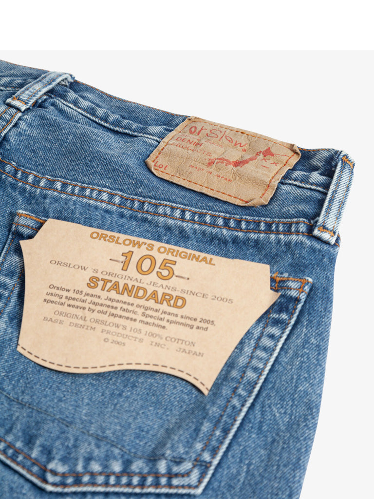 Orslow 105 Standard Jean - Vintage 90s Denim Washed Men's Slim Fit Jeans | Perfect for Casual Wear, Street Style & Retro Outfits