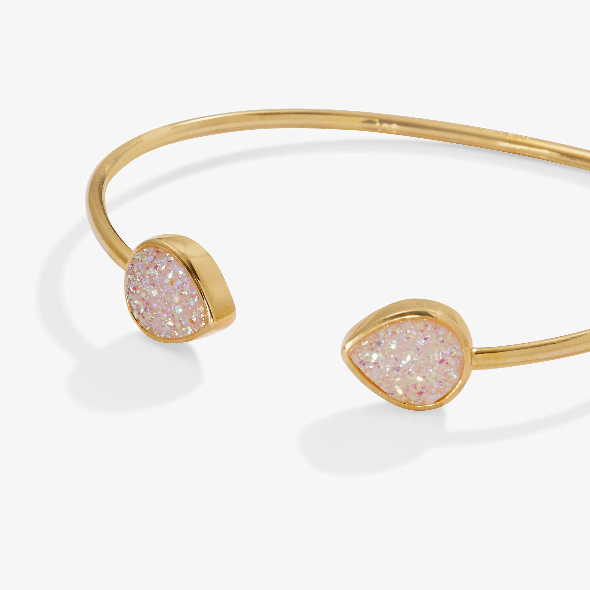 Sparkling Pink Druzy Crystal Stretch Bracelet for Women - Elegant Fashion Jewelry for Parties, Weddings & Everyday Wear