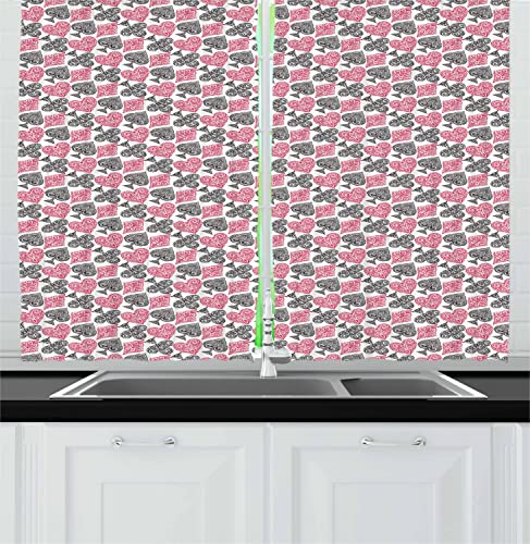 Hot Pink Charcoal Grey White