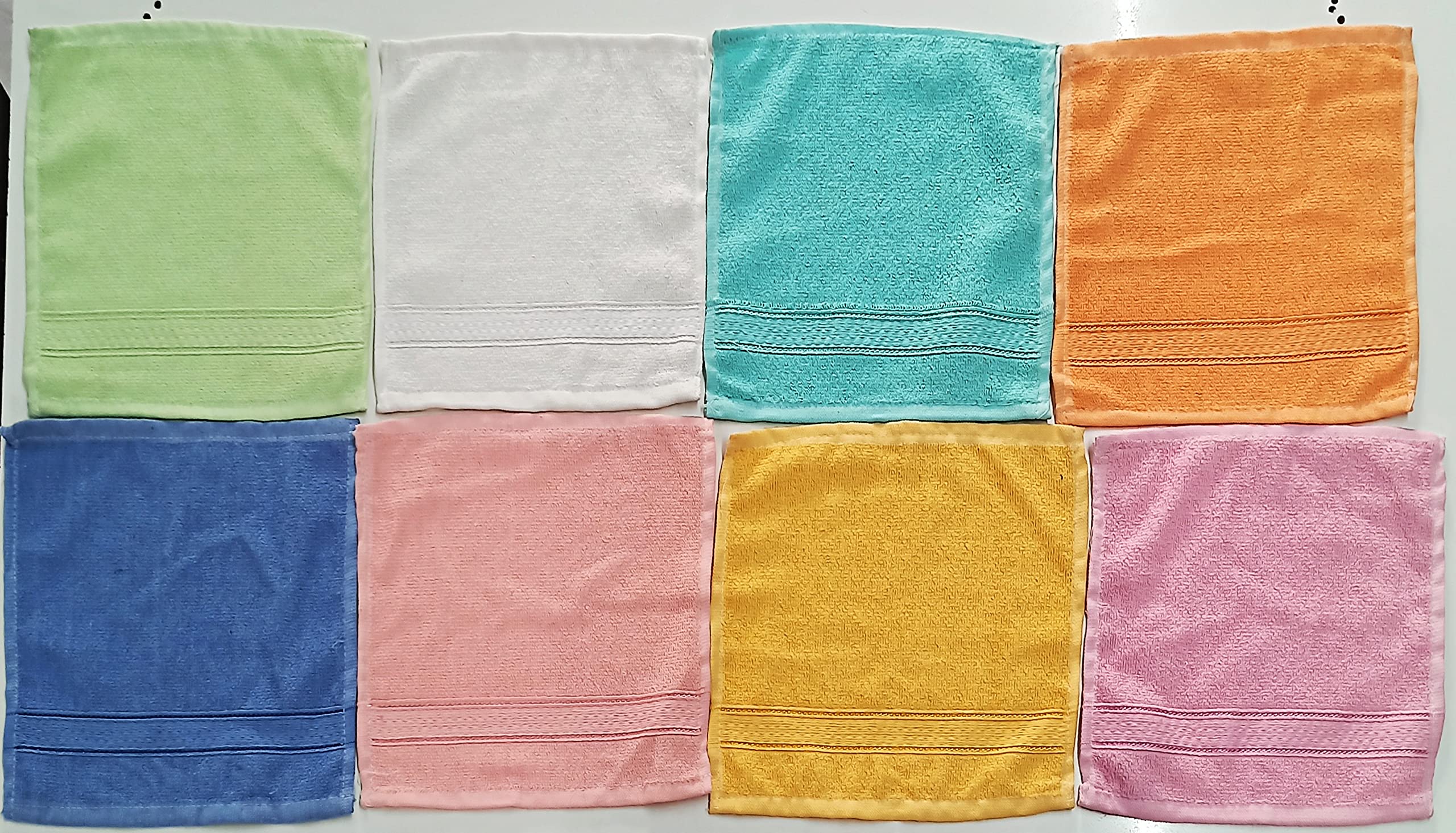 Premium 100% Cotton Face Towels (Pack of 12) - Soft & Absorbent Facial Towels for Skincare, Makeup Removal & Daily Use - Gentle on Skin, Ideal for Gym, Travel & Home Spa