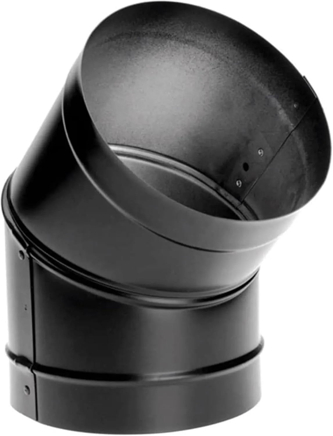 DuraVent DuraBlack 45 Degree Elbow - High Temperature Stove Pipe Connector for Wood Burning Stoves & Fireplaces - Perfect for Home Heating & Ventilation Systems