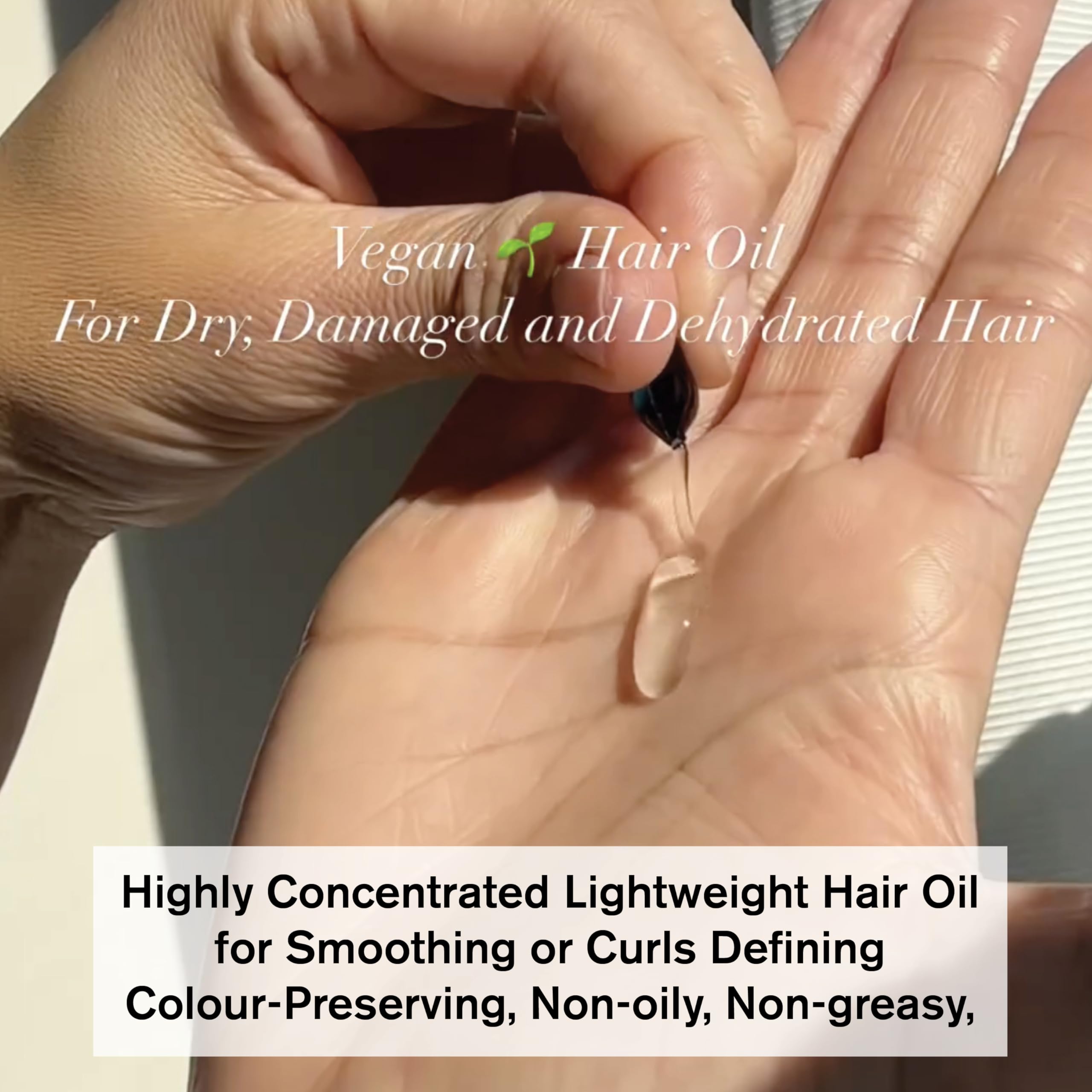 VICE-VERSA CURLS Hair Vitamins Oil for Frizzy & Curly Hair - Coconut, Avocado, Vitamin E, Biotin, Hyaluronic Acid - Anti-Frizz Serum Capsules for Daily Hair Care & Styling