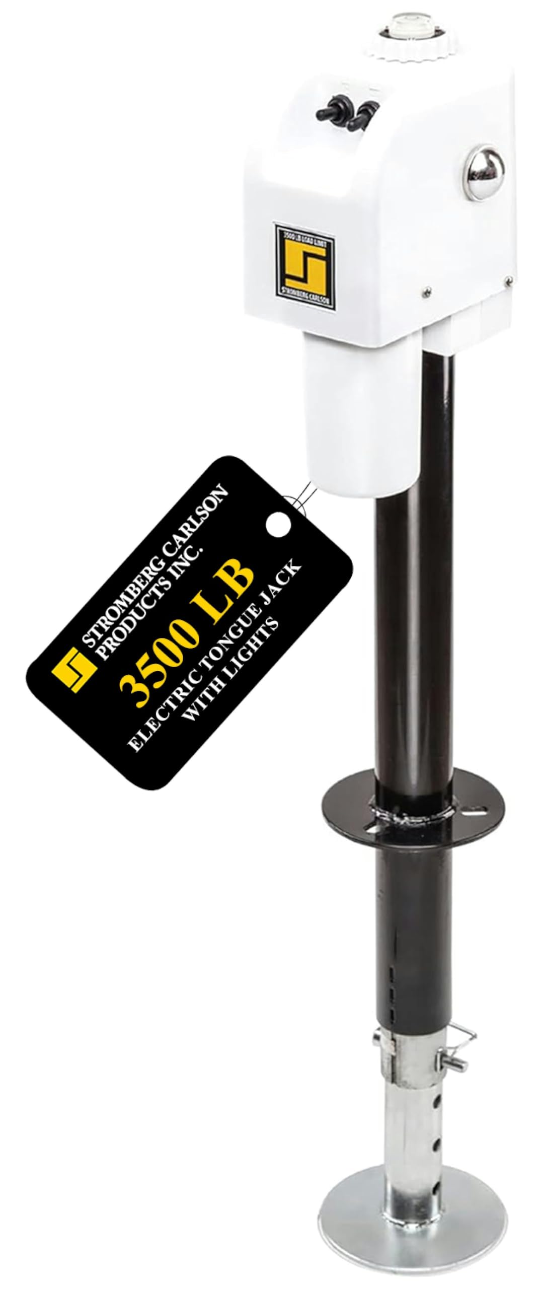 Stromberg Carlson JET-3555 3500 lb Heavy Duty Electric Tongue Jack for RV, Camper & Utility Trailers - 18