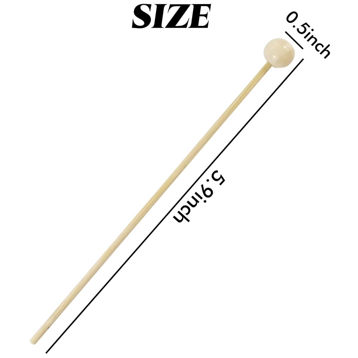 TIHOOD 200PCS 6-Inch Wooden Candy Sticks - Rock Candy Swizzle Sticks, Cake Decorating Sticks, Drink Stirrers for Cocktails, Coffee, Tea, Baking & Party Supplies (Natural Wood)