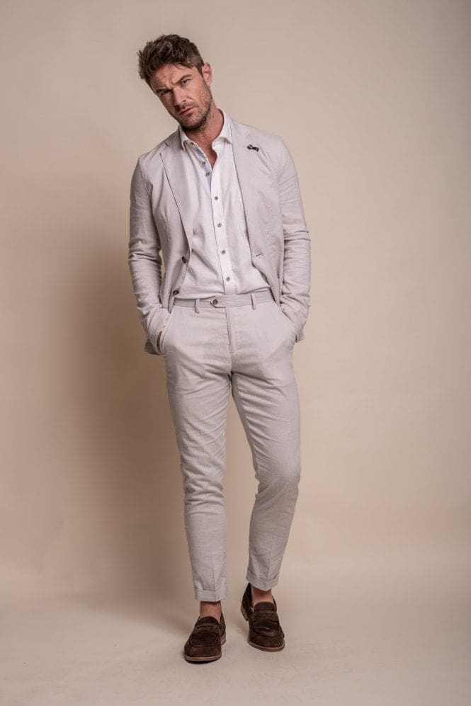 Cavani Alvari Stone Two Piece Suit for Men | Premium Slim Fit Business Suit | Perfect for Weddings, Office & Formal Events